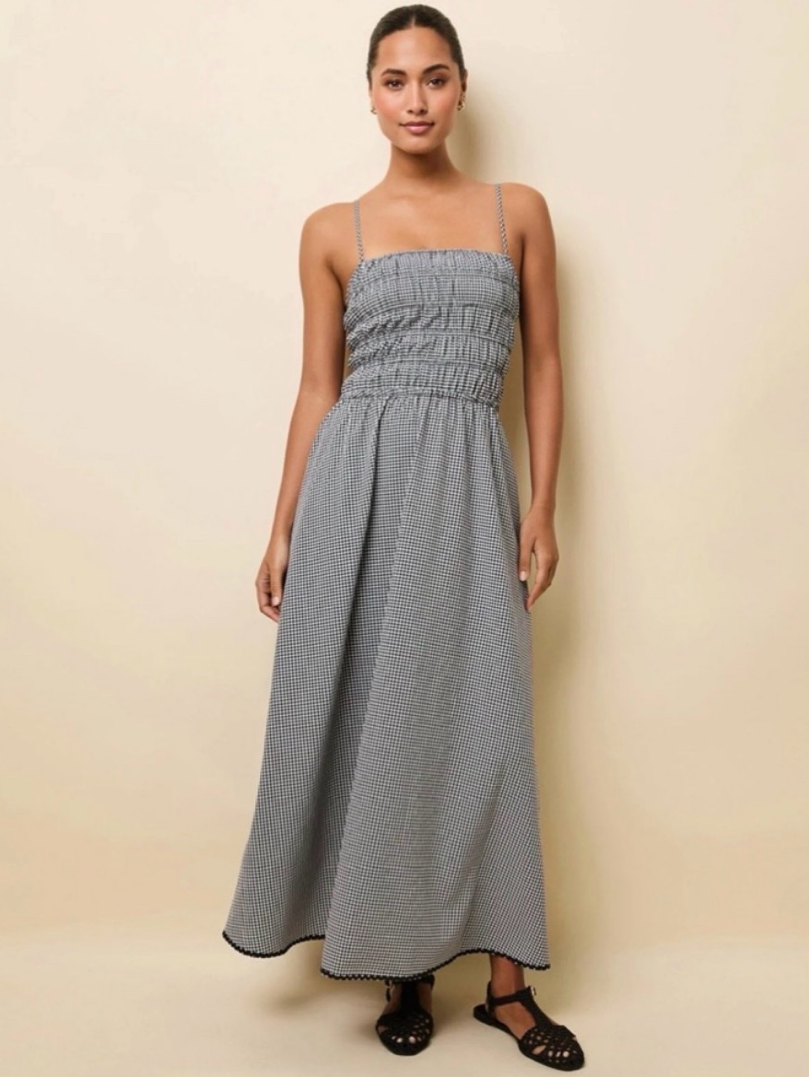 Solid and Striped Delta Midi Dress