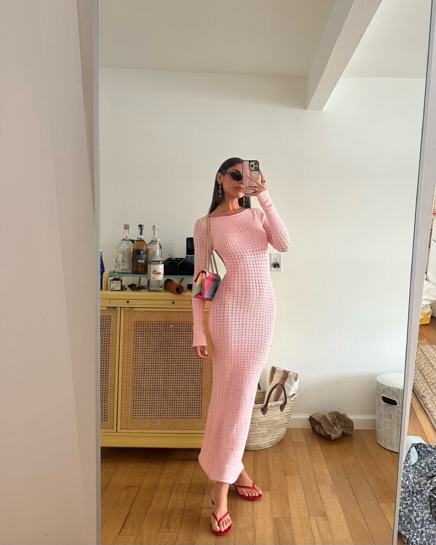 Danielle Guizio x Frankie’s Bikinis Crochet Hayes Dress