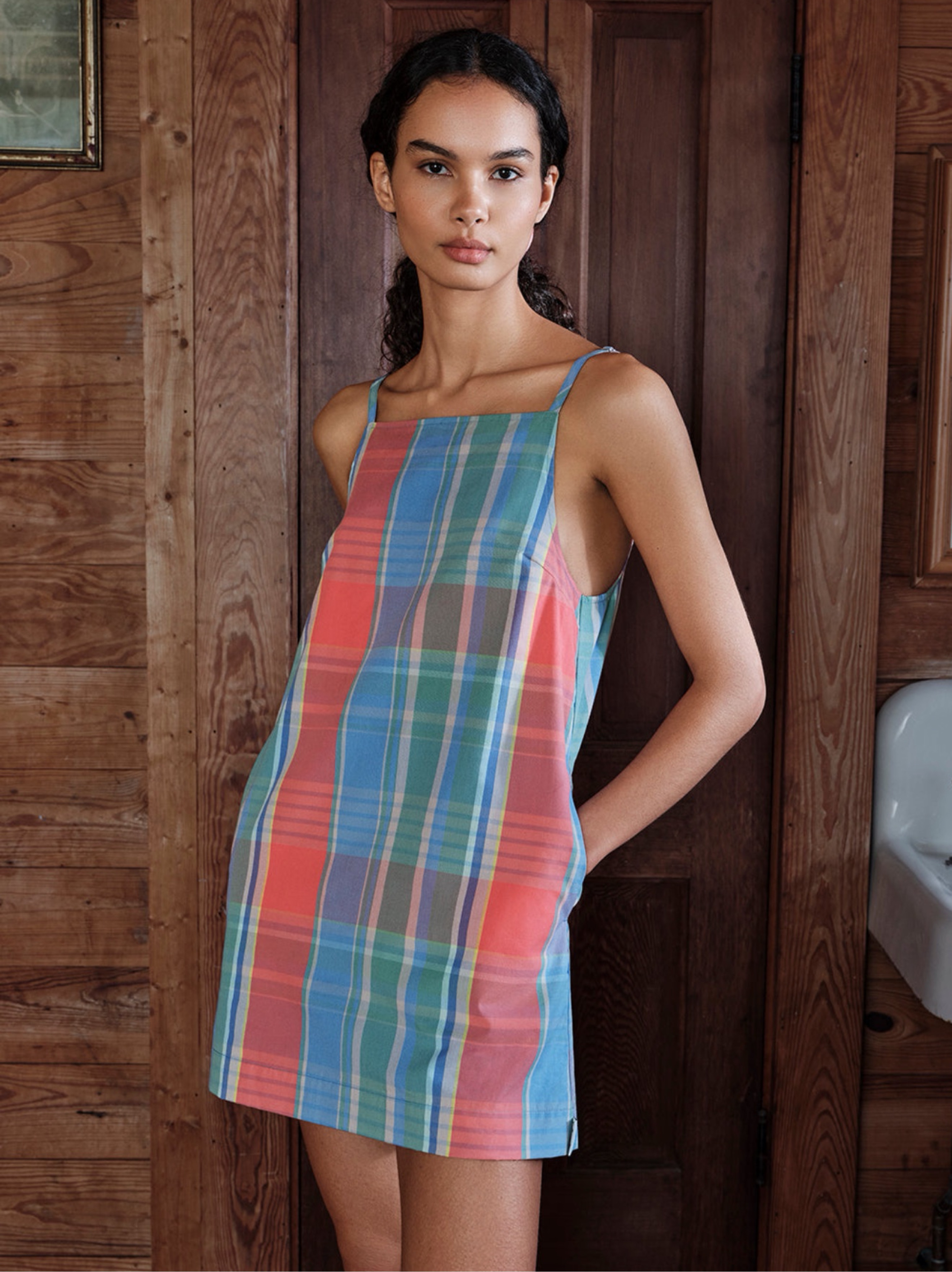 brown plaid dress women Pleated Sleeveless Mini Style:Long Oval Do Not Bleach chic powder blue co ord skirt set 1990s Betsey Johnson Butterfly