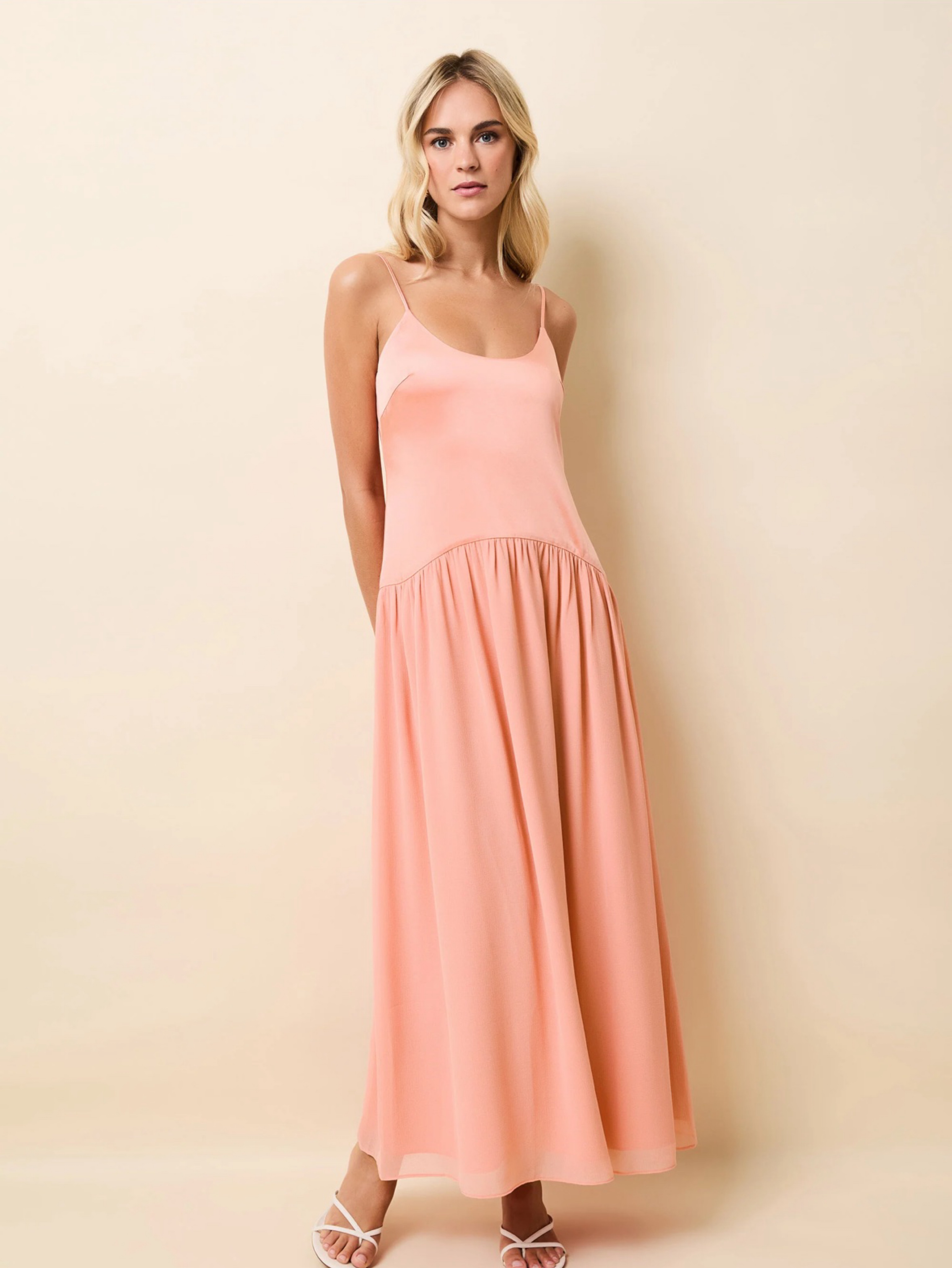 corset bodice tiered chiffon a-line wedding dress Luxury Sheer Tulle Illusion 3 Sleeves Shiny Bridal Gown 44 Size:12 Medium destination weddings Care Pink Fort Women's Sleeveless Cotton Flax Colourblocked A-Line Dress - Navy Blue and Off White New Peruvian Alpaca Blend