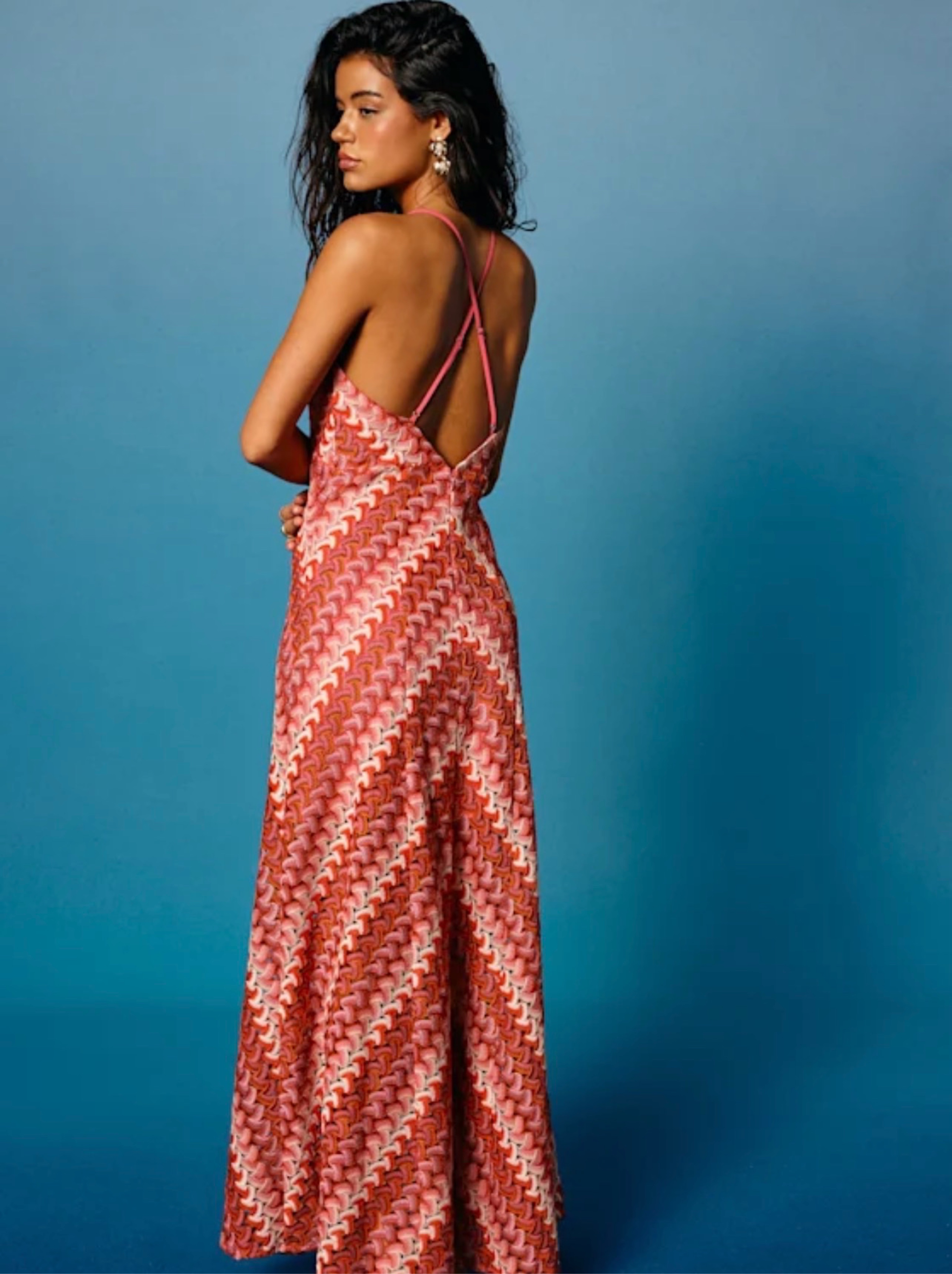 Lulus Pink Multi Crochet Sleeveless Maxi Dress by Lulus - Pickle Lulus Pink Multi Crochet Sleeveless Maxi Dress by Lulus - Pickle