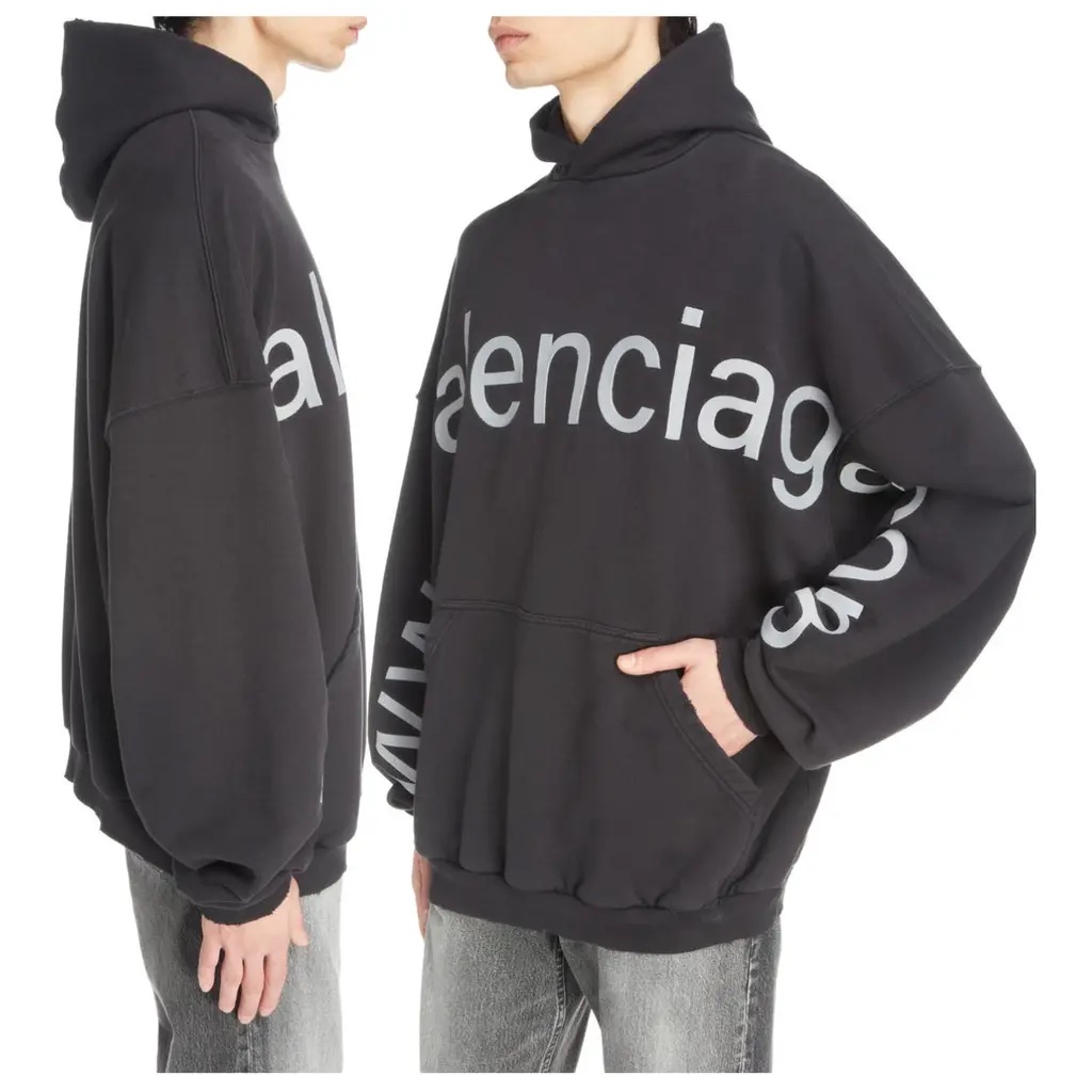 Balenciaga Black Logo Hoodie