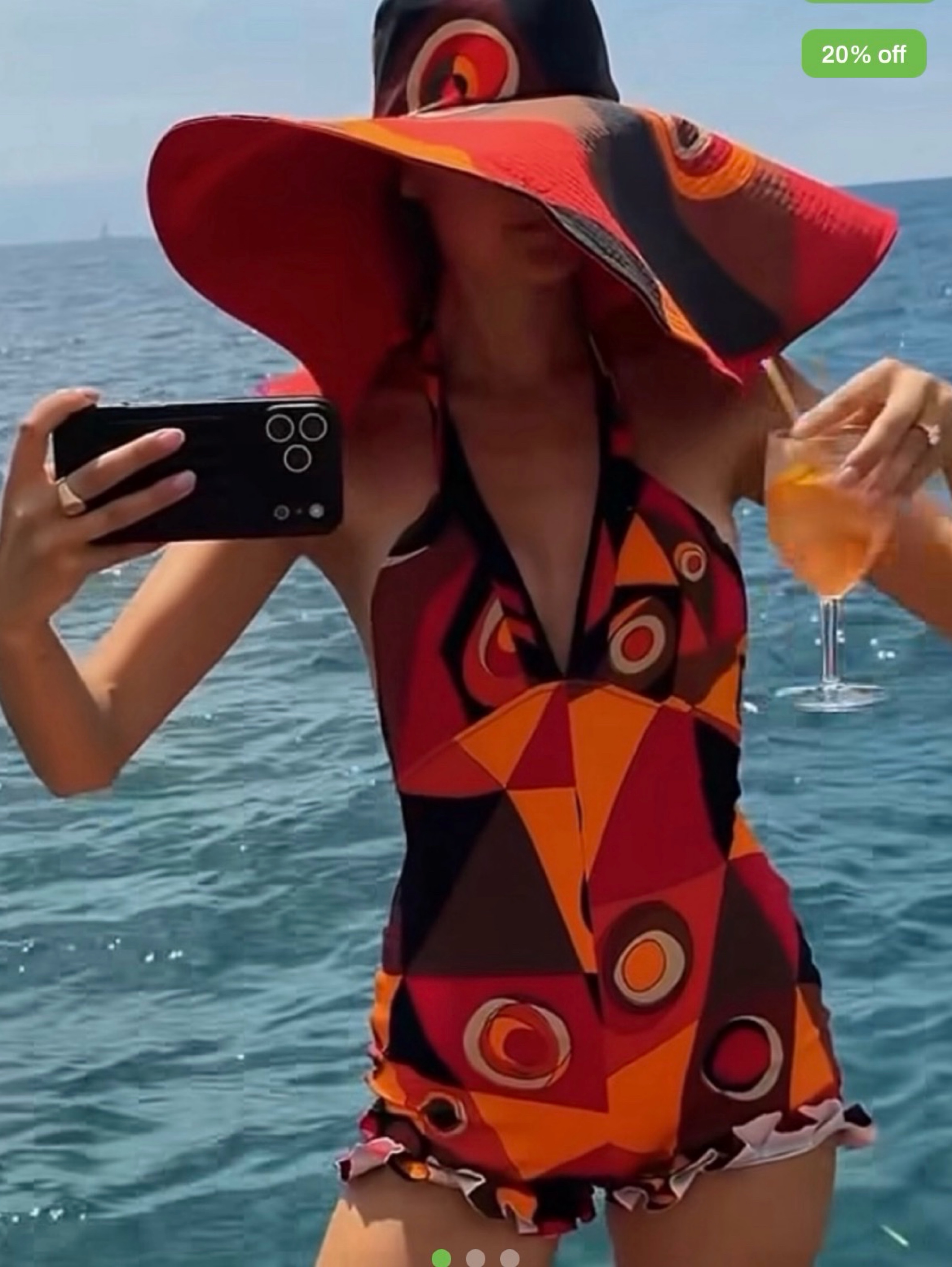 Pucci FULL SET romper Bella hadid occhi hat