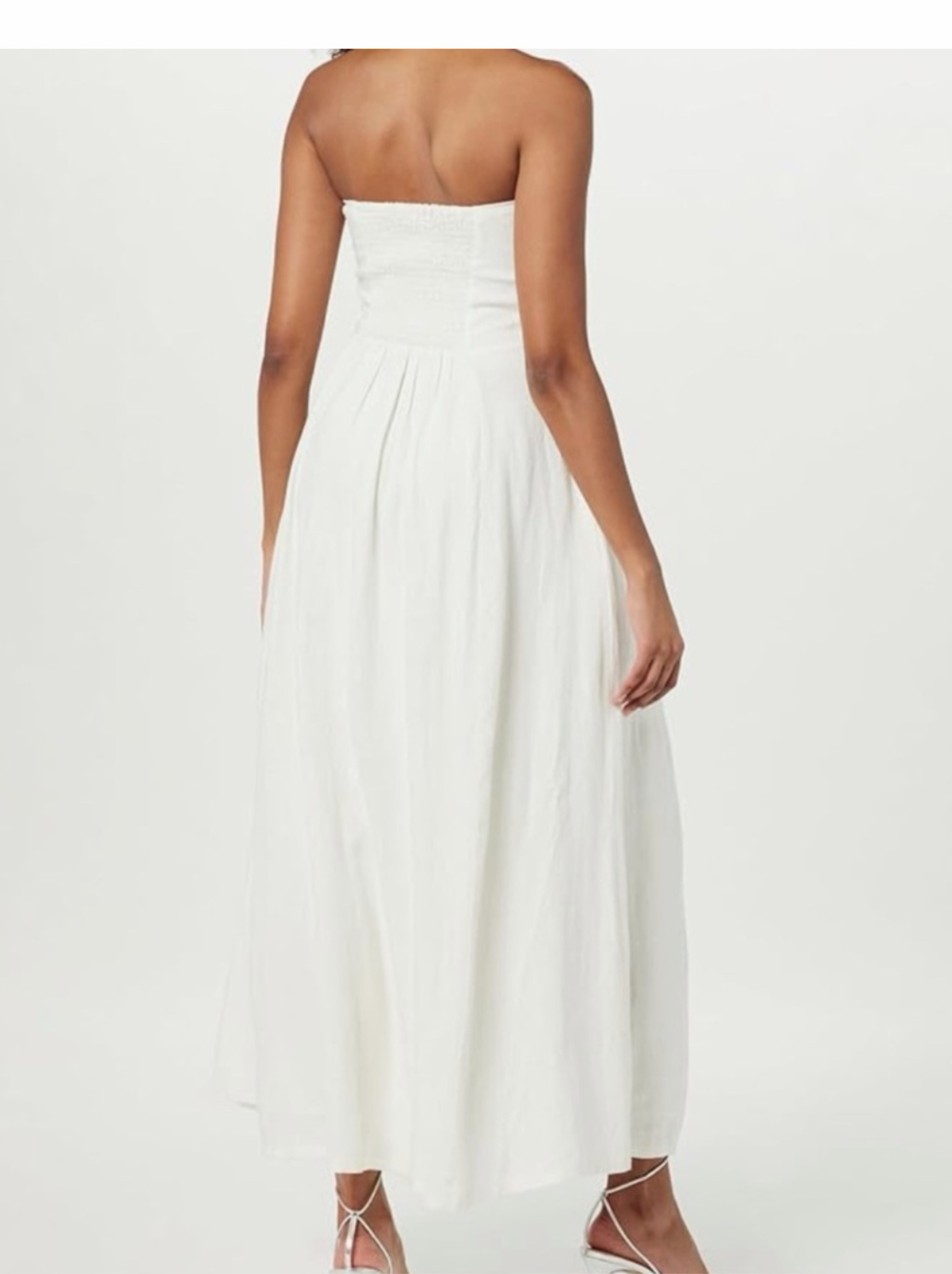 cream a line midi dress I'm Enchanting Midi Dress - Cream