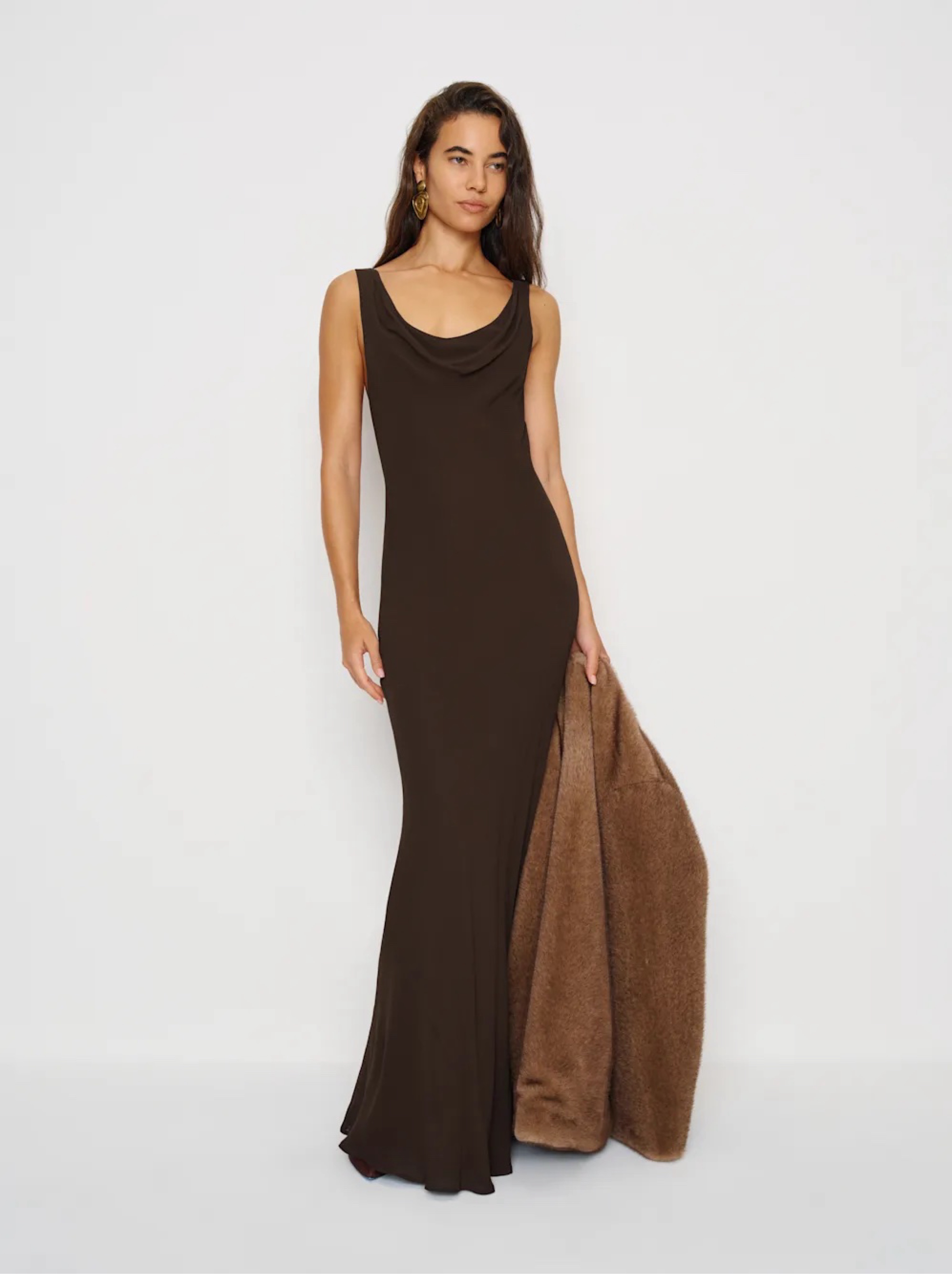 Reformation Annabelle Dress Brown