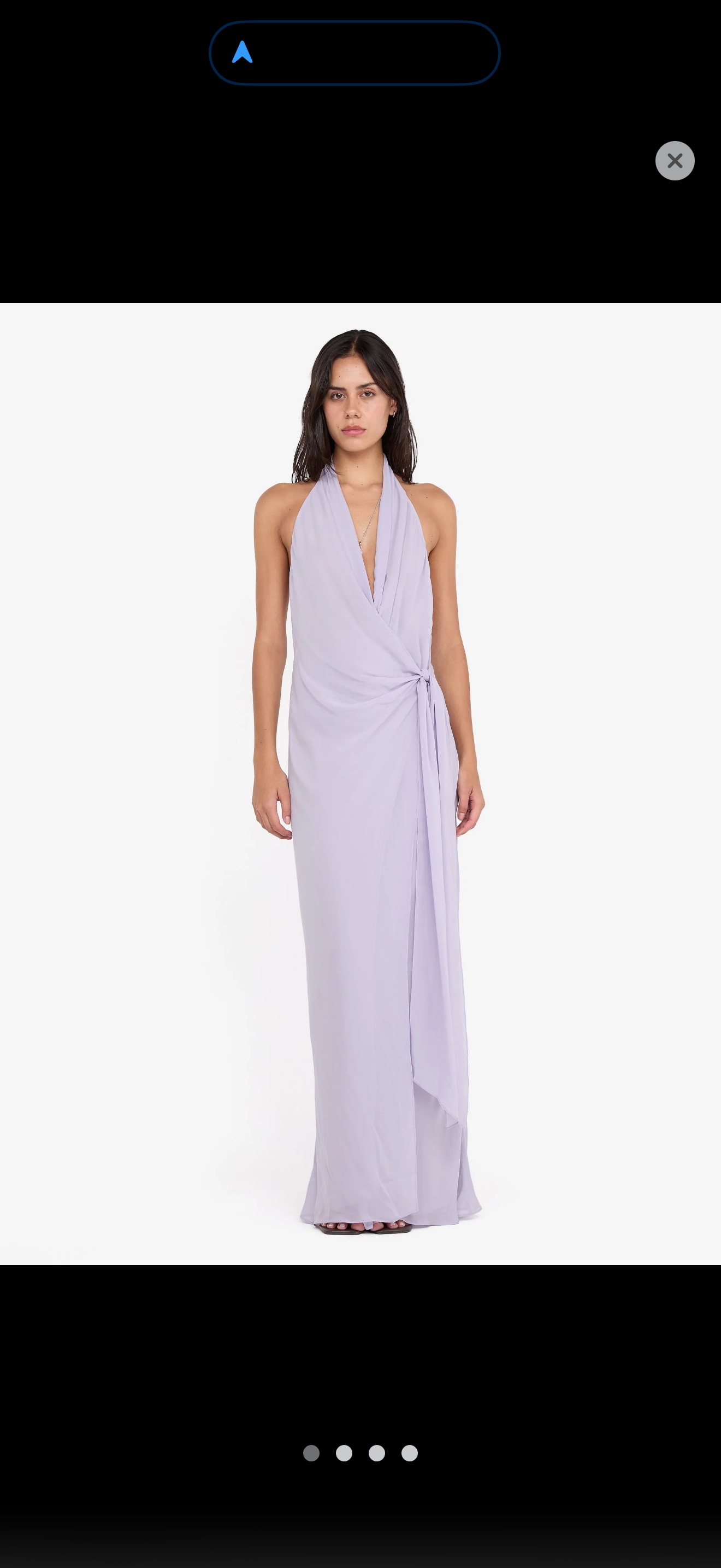 Bec + Bridge Purple Soneva Halter Wrap Maxi Dress