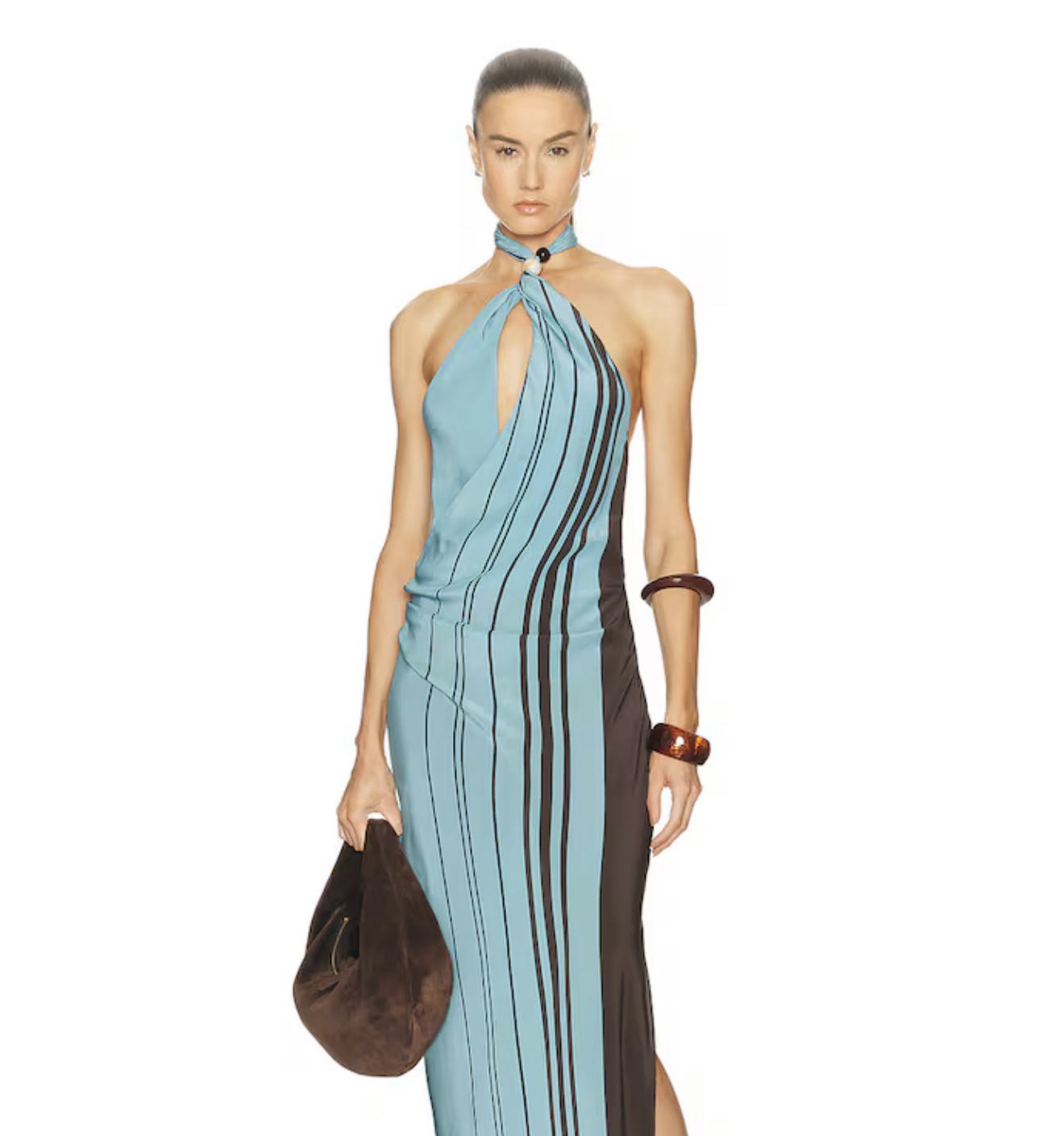 SIR Rioja Halter Scarf Maxi Dress by SIR. - Pickle