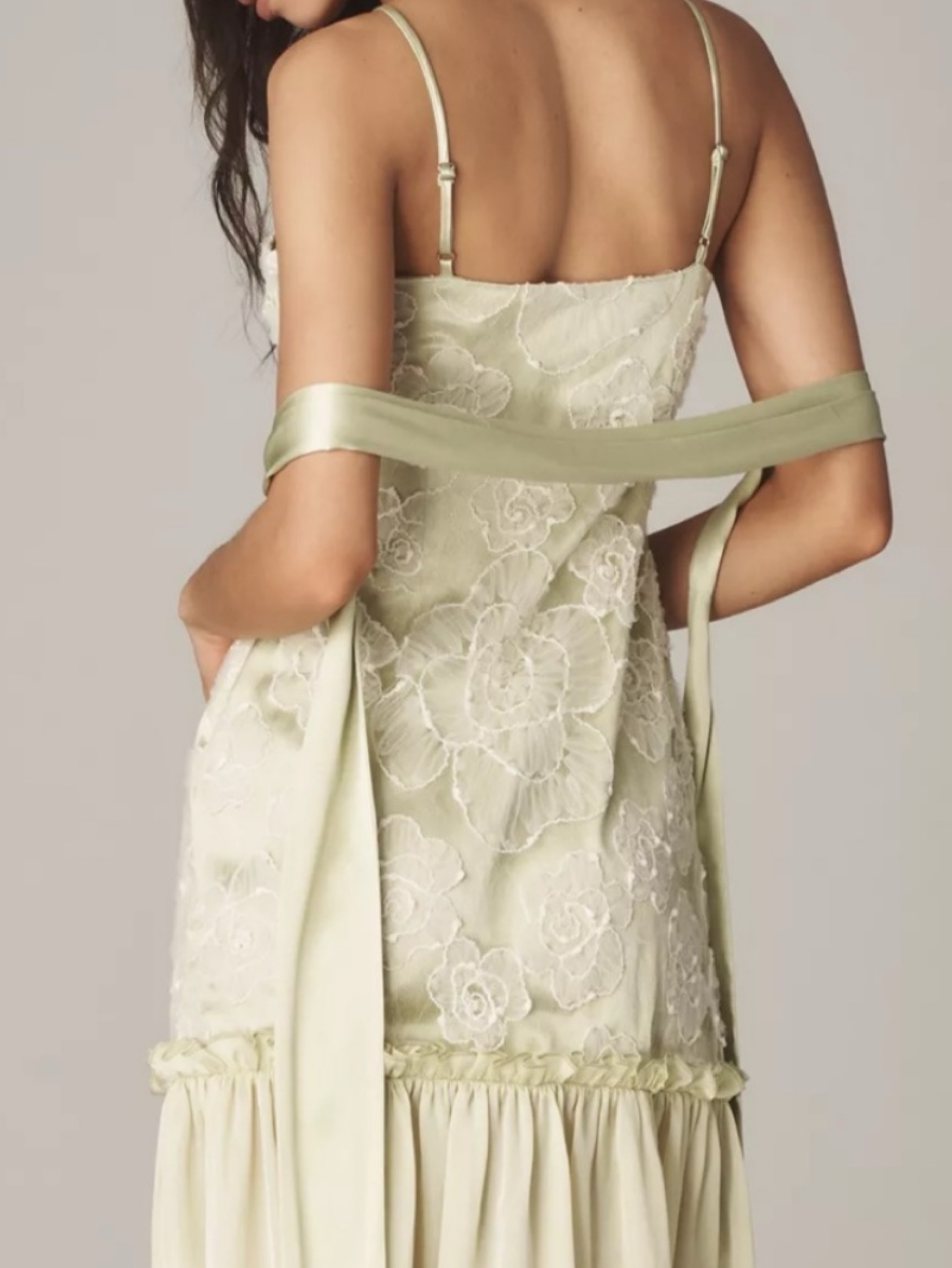 anthropologie sleeveless embroidered midi dress with scarf By Anthropologie Sleeveless Embroidered Drop-Waist Midi Dress with Scarf at MarketFair Shoppes in Princeton, NJ