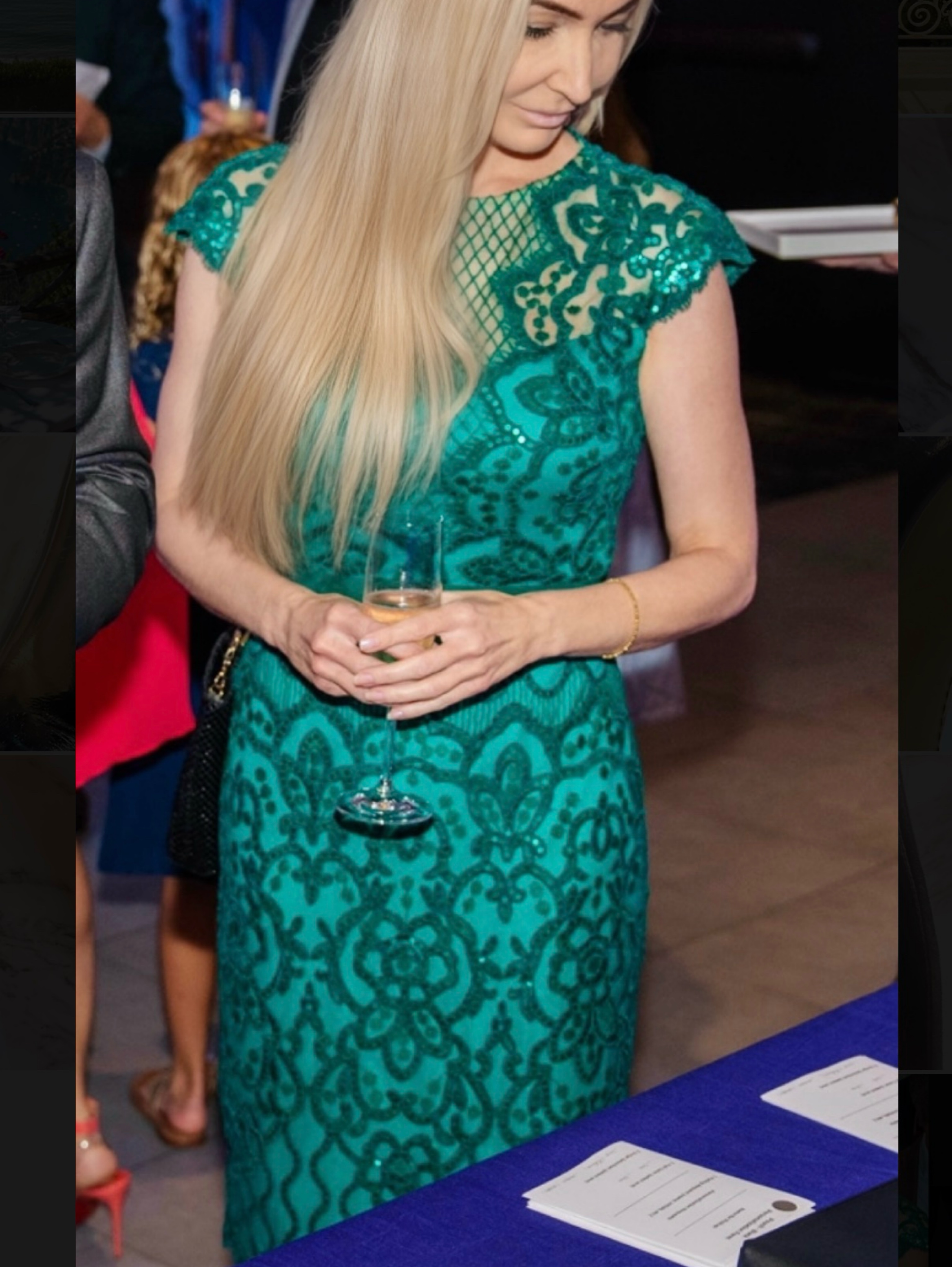 Tadashi shoji green dress by Tadashi Shoji - Pickle