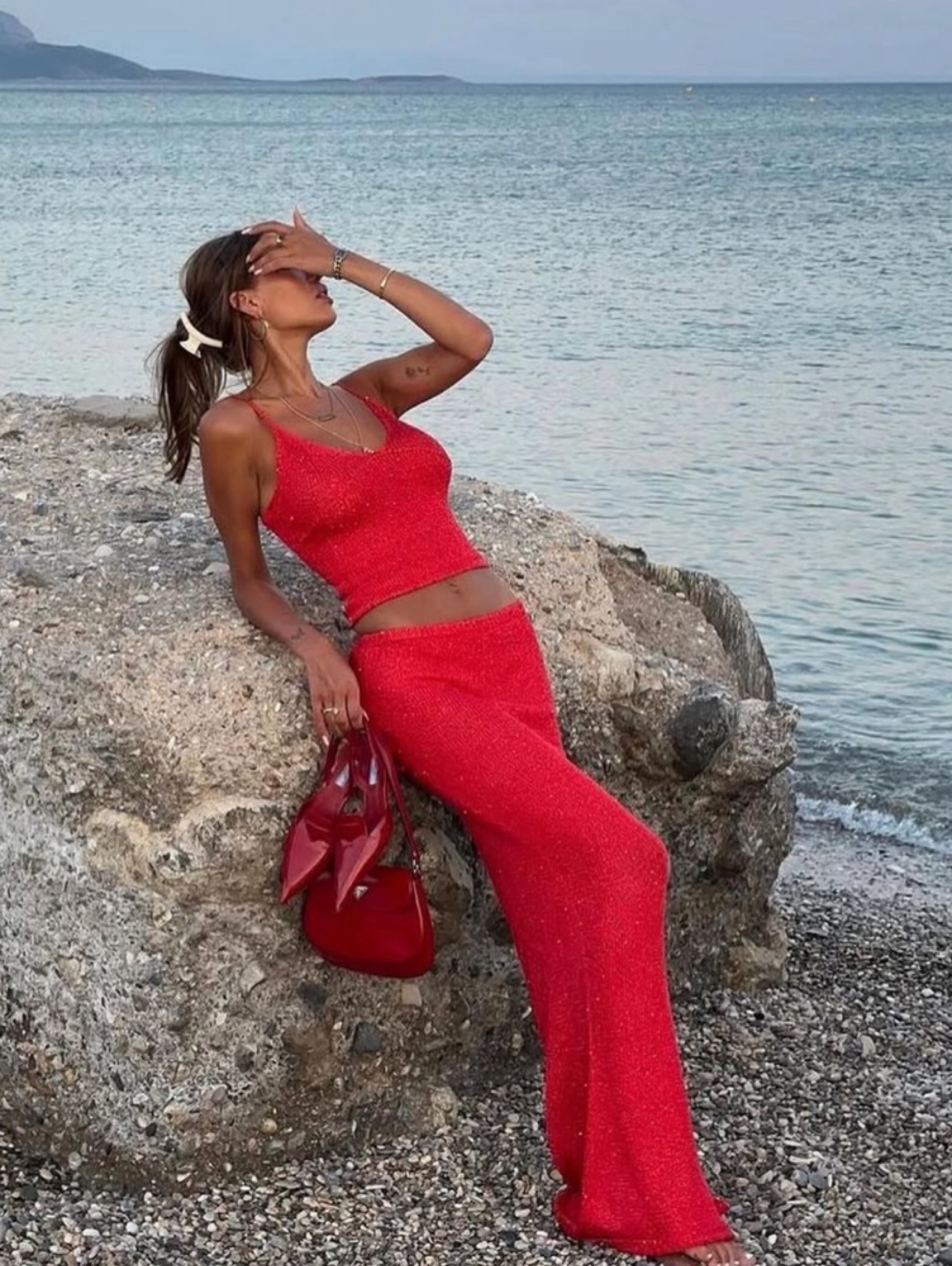 Red Knit Two-Piece Set by Asta Resort | Pickle