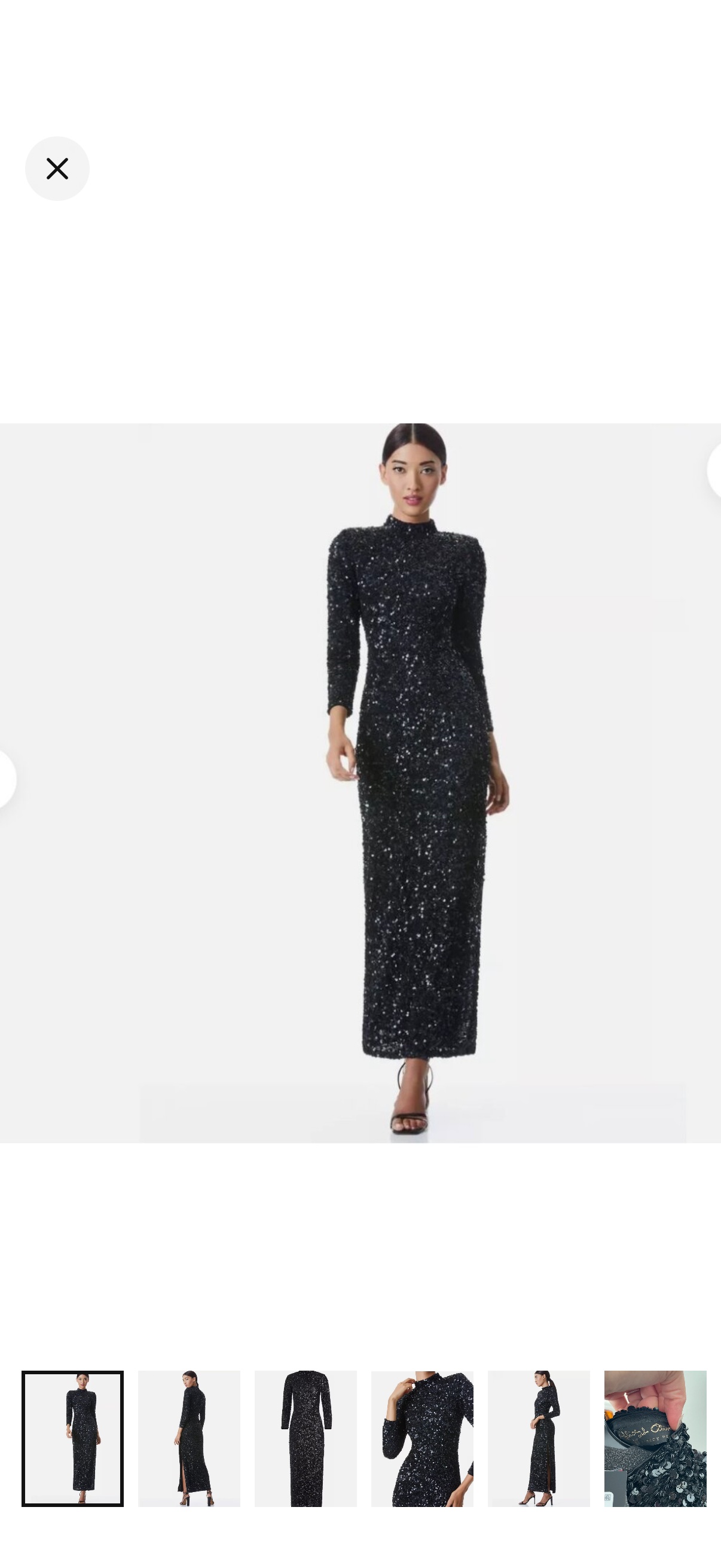 Alice + Olivia Inka Sequin Maxi Dress — Black — Size 4