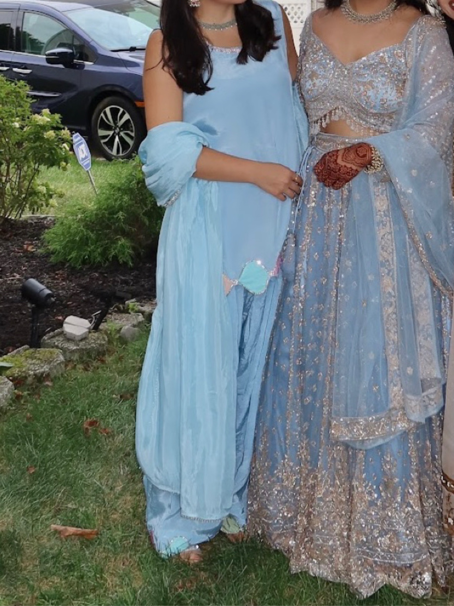 Blue Custom-Made Salwar Outfit