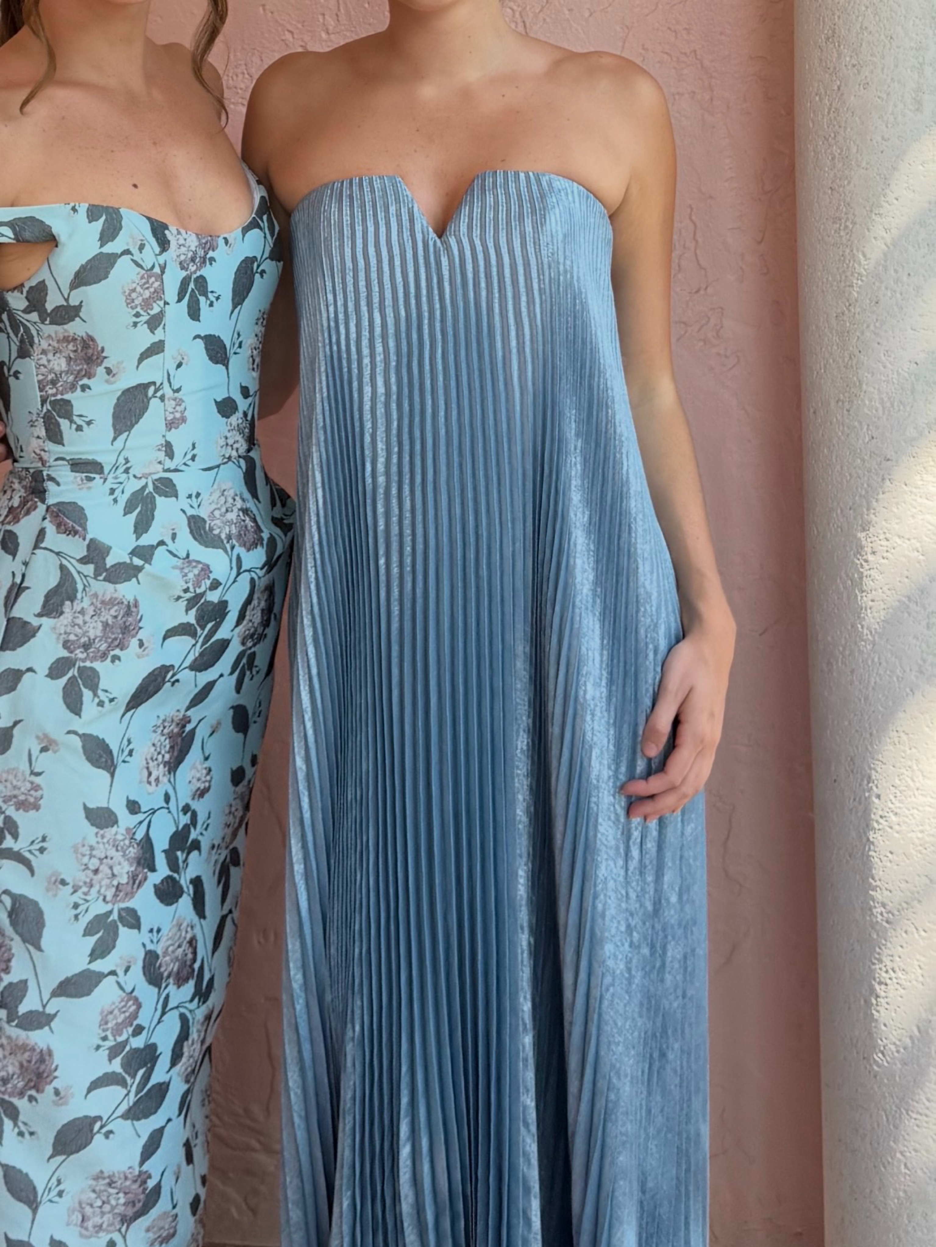 l'ide masquerade pleated strapless maxi dress L'IDEE | WOMEN | Masquerade Gown