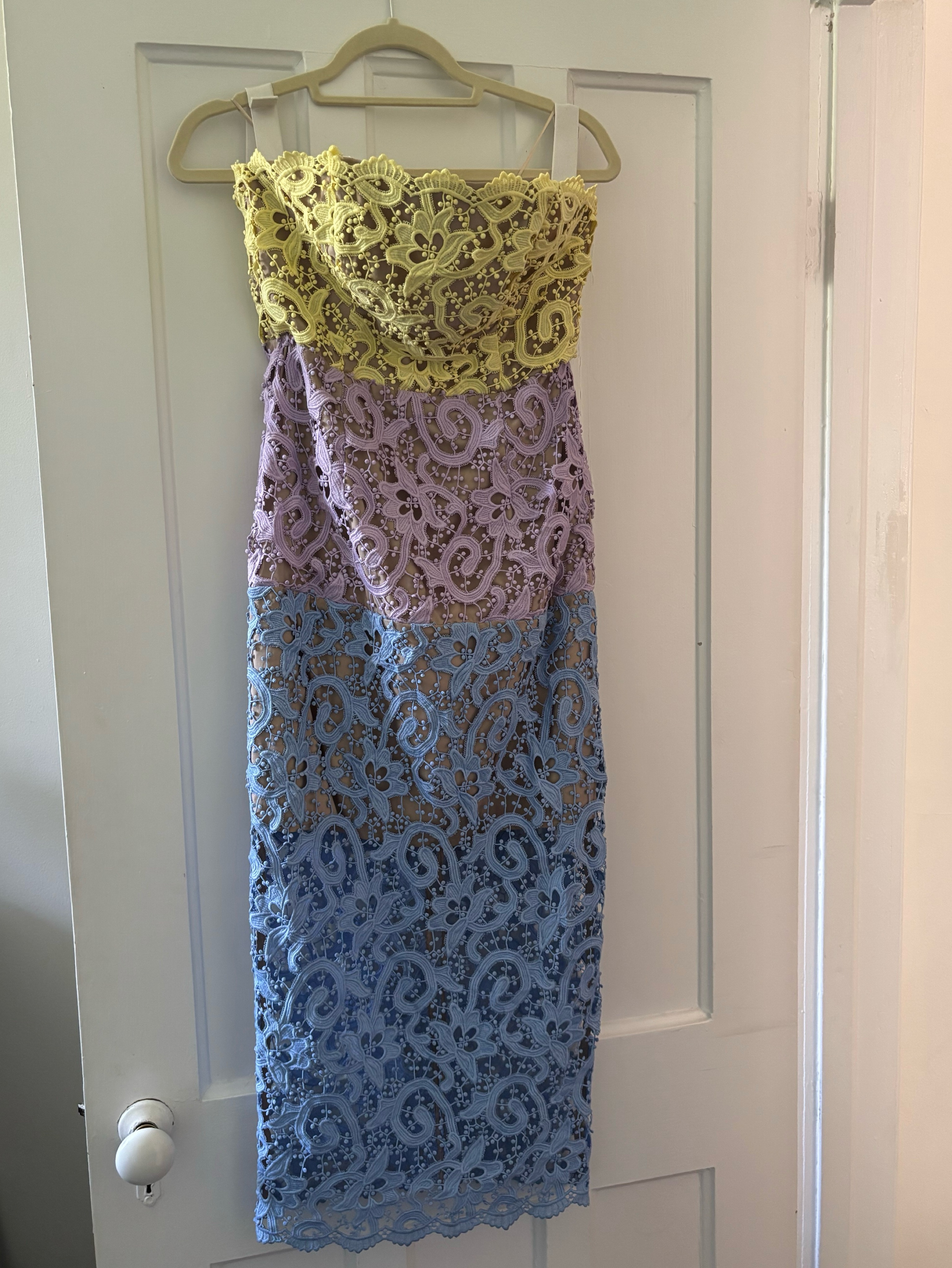 milly multi color lace dress Nellie Lace Dress in Yellow Multi