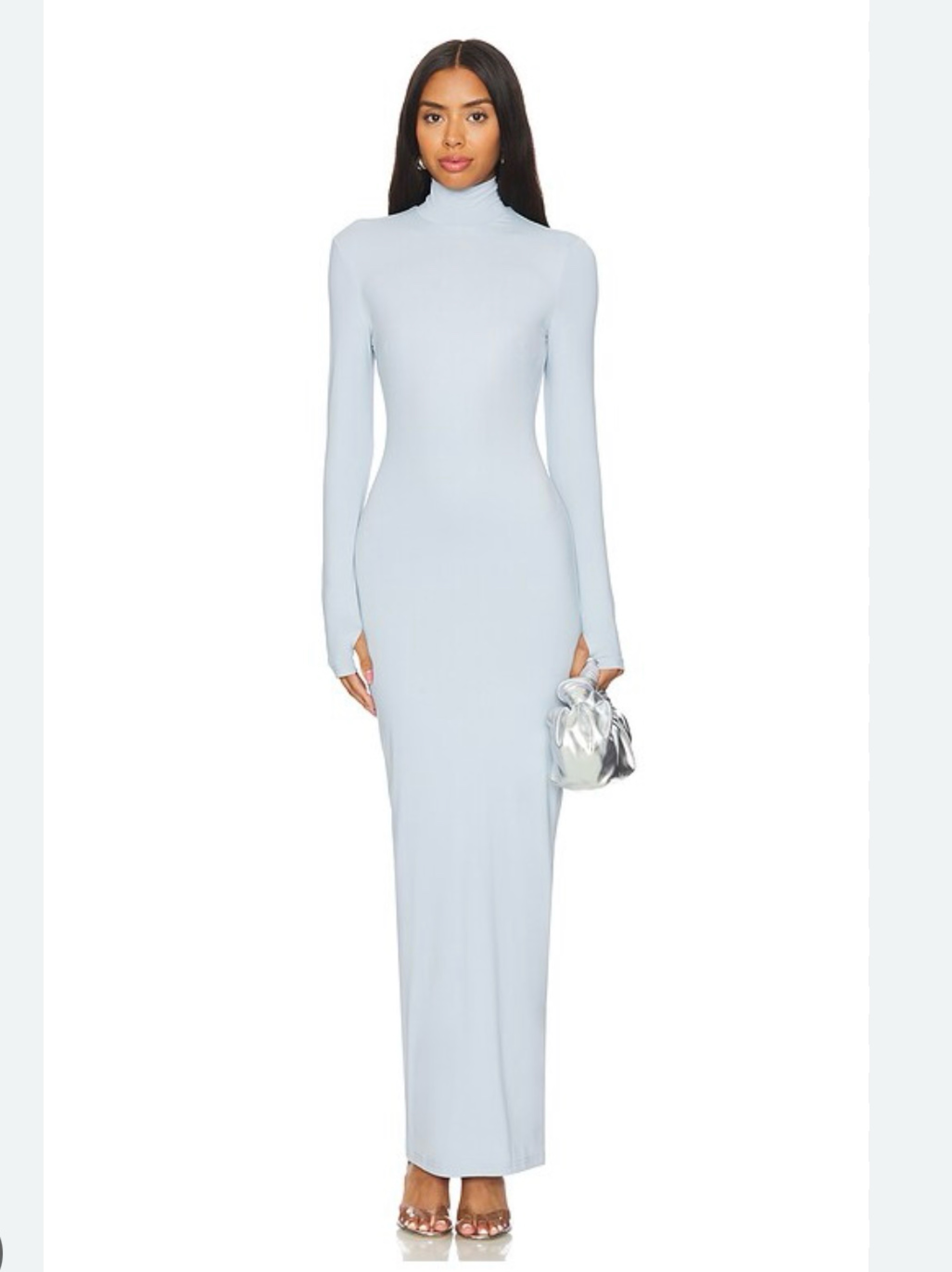 Nakedvice stretchy pale blue turtleneck xs