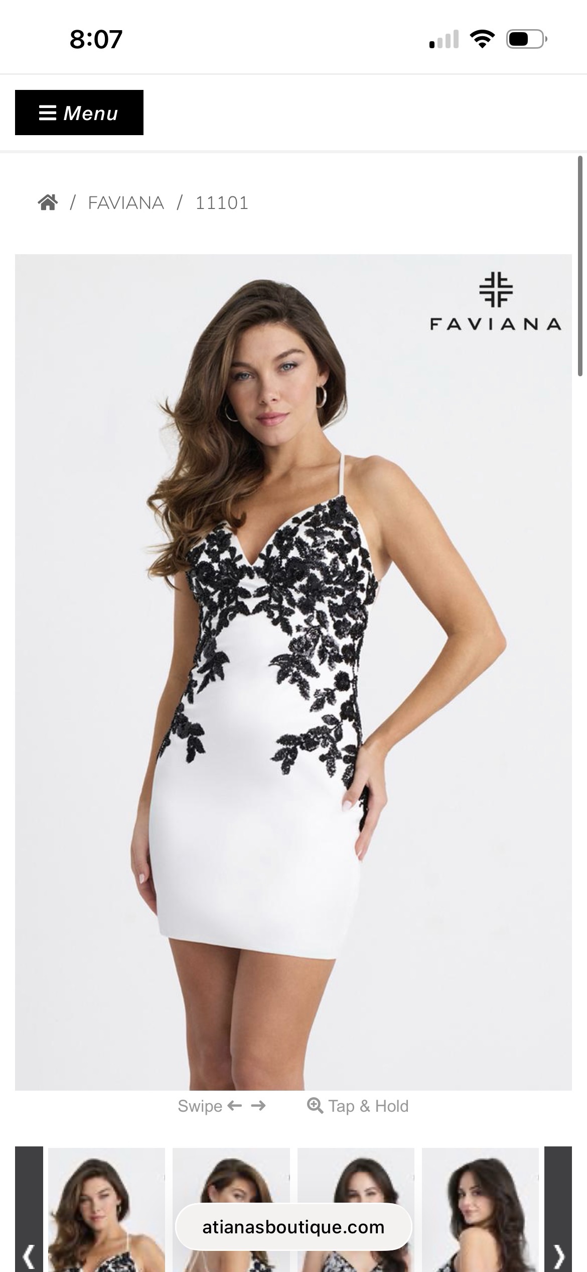 FAVIANA SATIN OPEN BACK HOMECOMING DRESS 11101