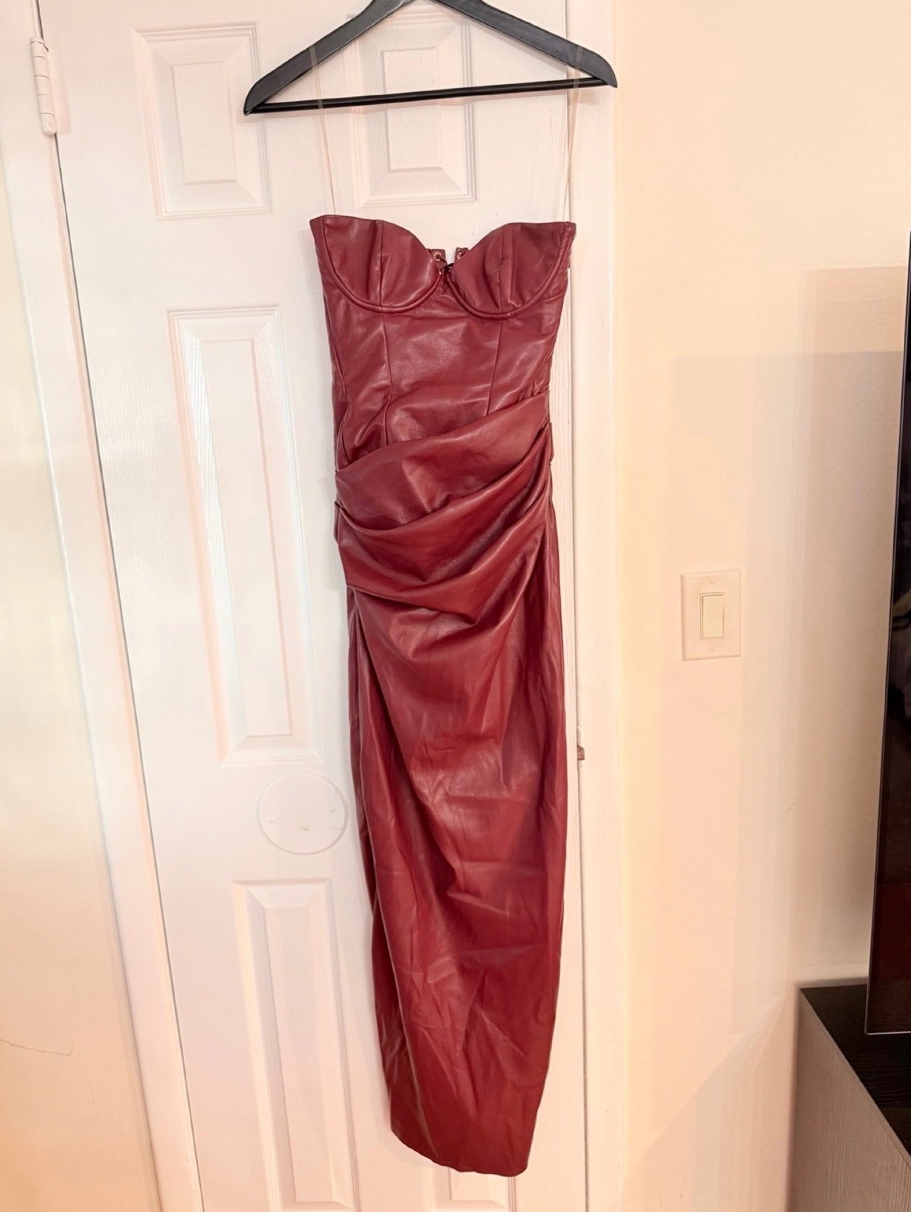 house of cb red leather dress by House of CB house of cb red mini dress