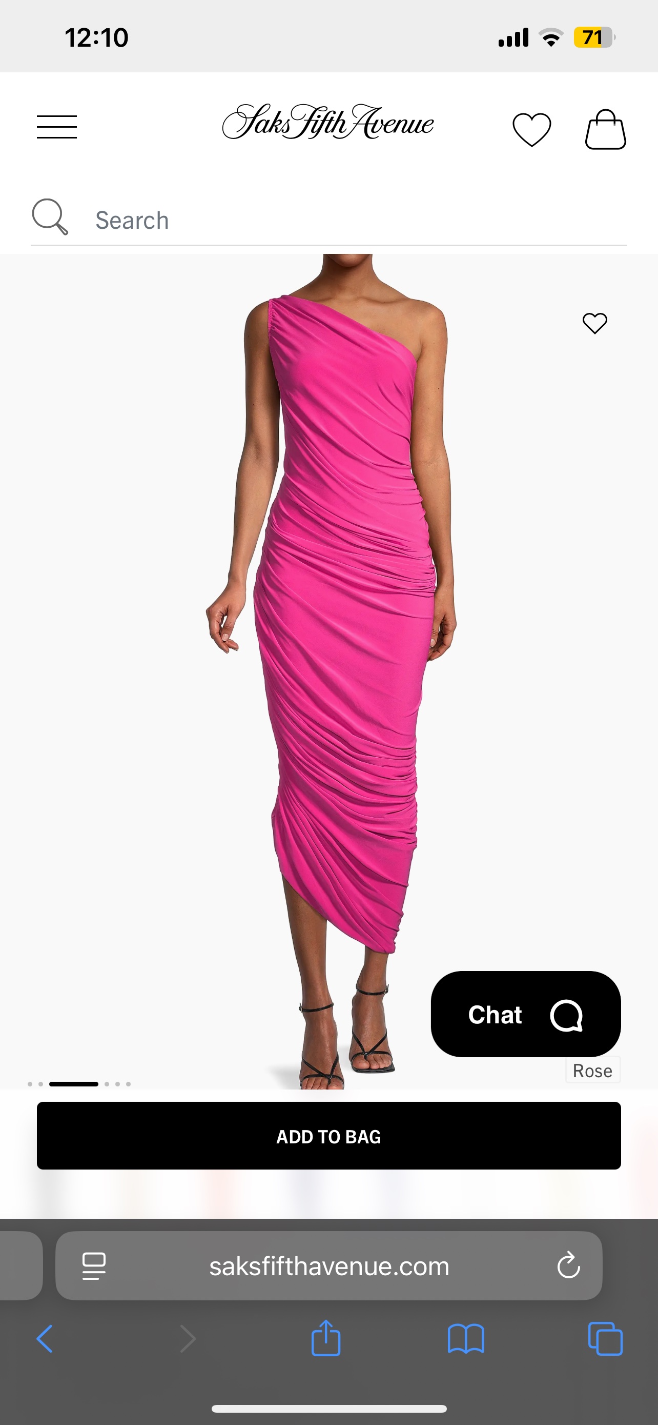 Norma Kamali Hot Pink Midi Dress