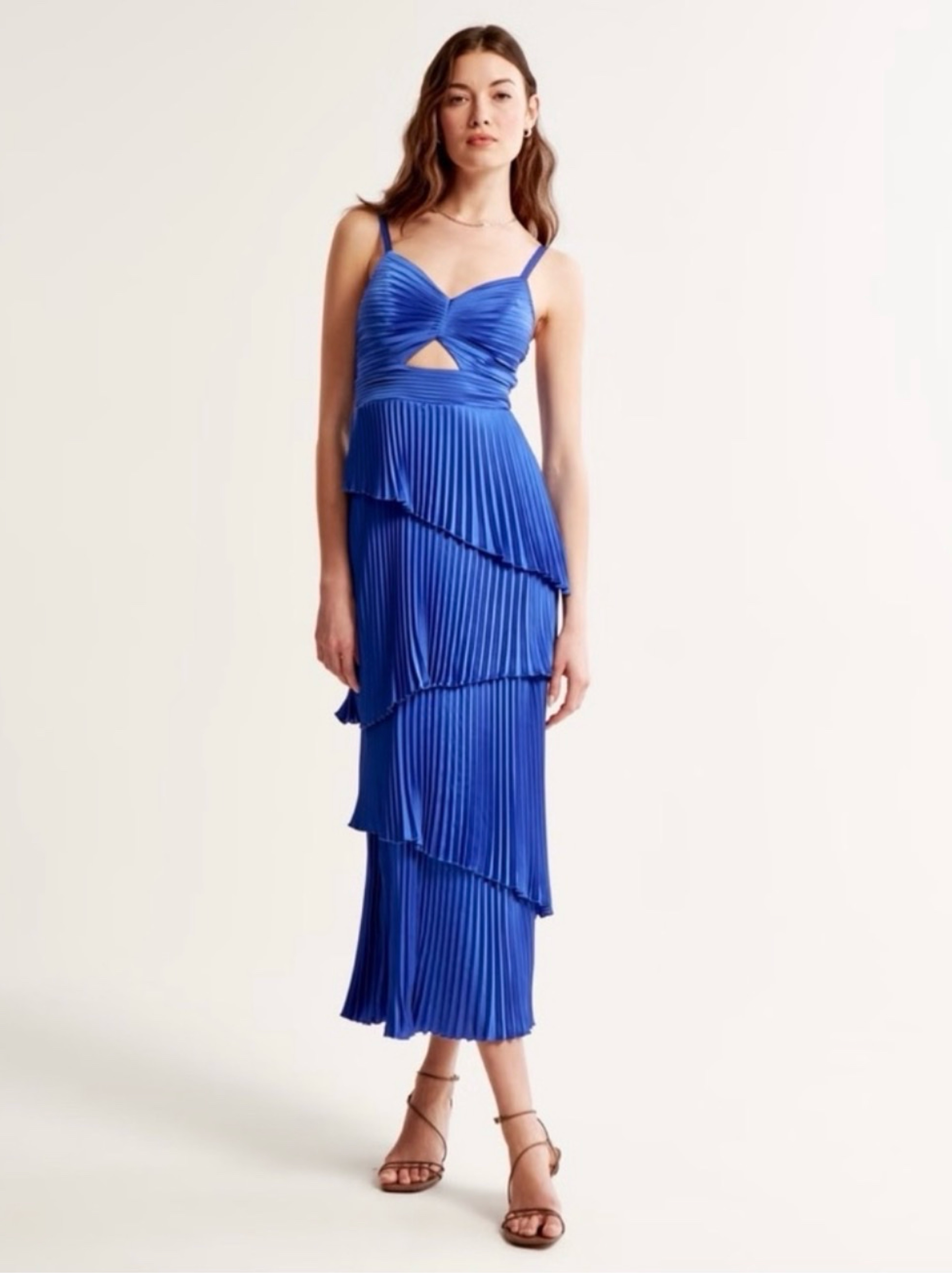 A & F Giselle Pleated Tiered Dress