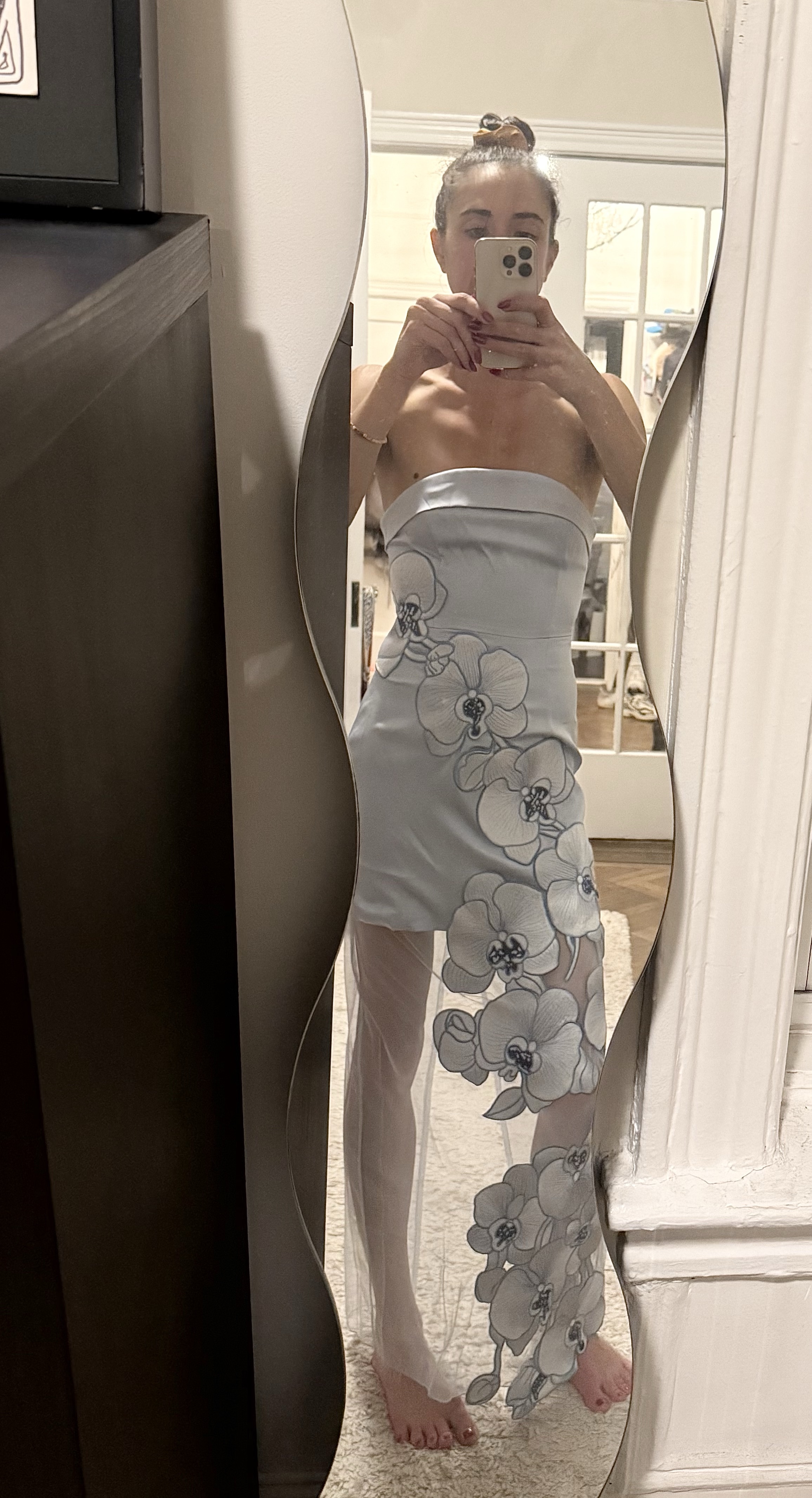 orchid embroidered dress Orchid Embroidered Corset Dress
