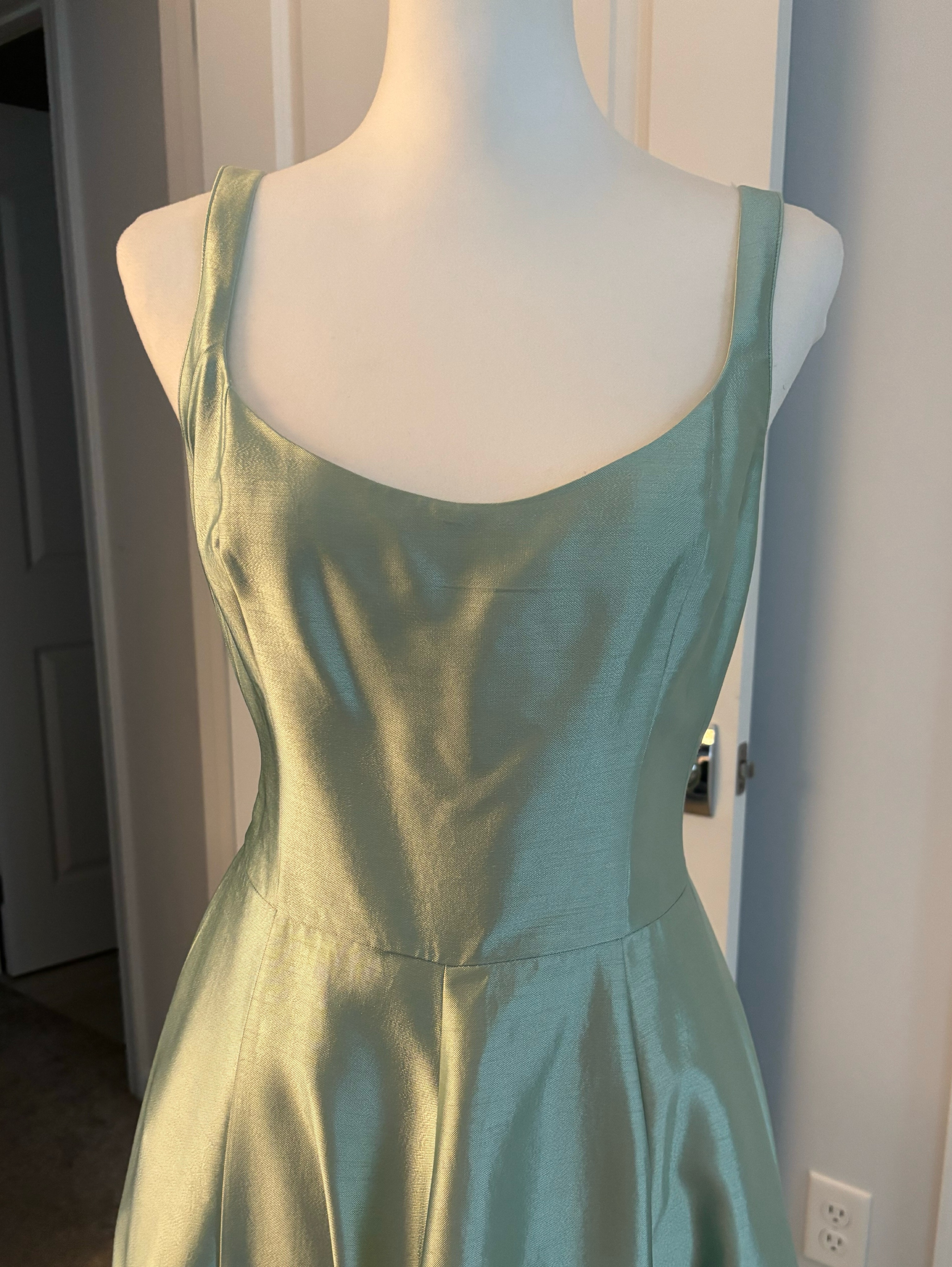 mare mare green dress Mare Mare Viviene Satin Scarf Mini Dress