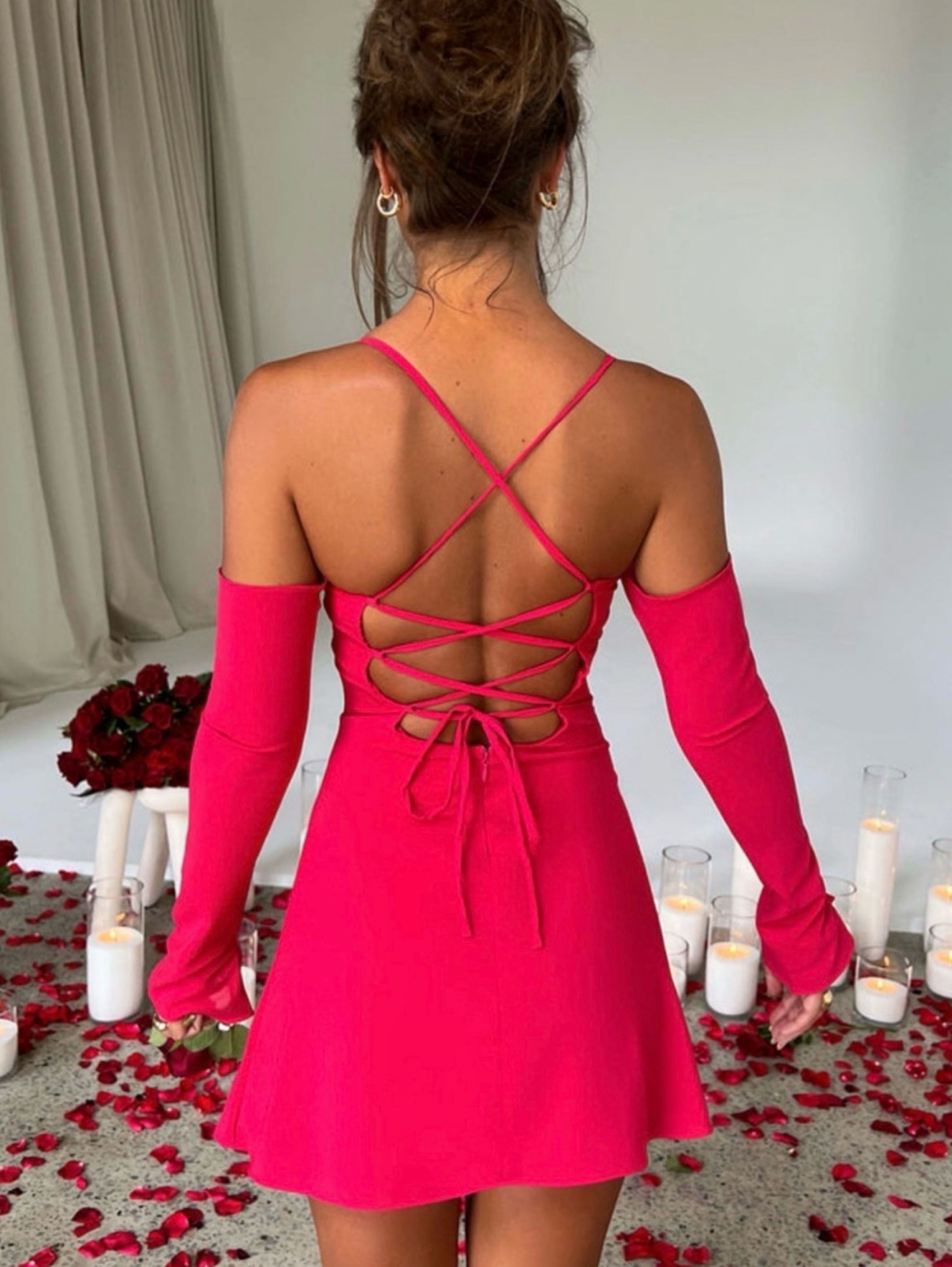 babyboo off shoulder dress BABYBOO Off-Shoulder Mini Dress by Babyboo Fashion