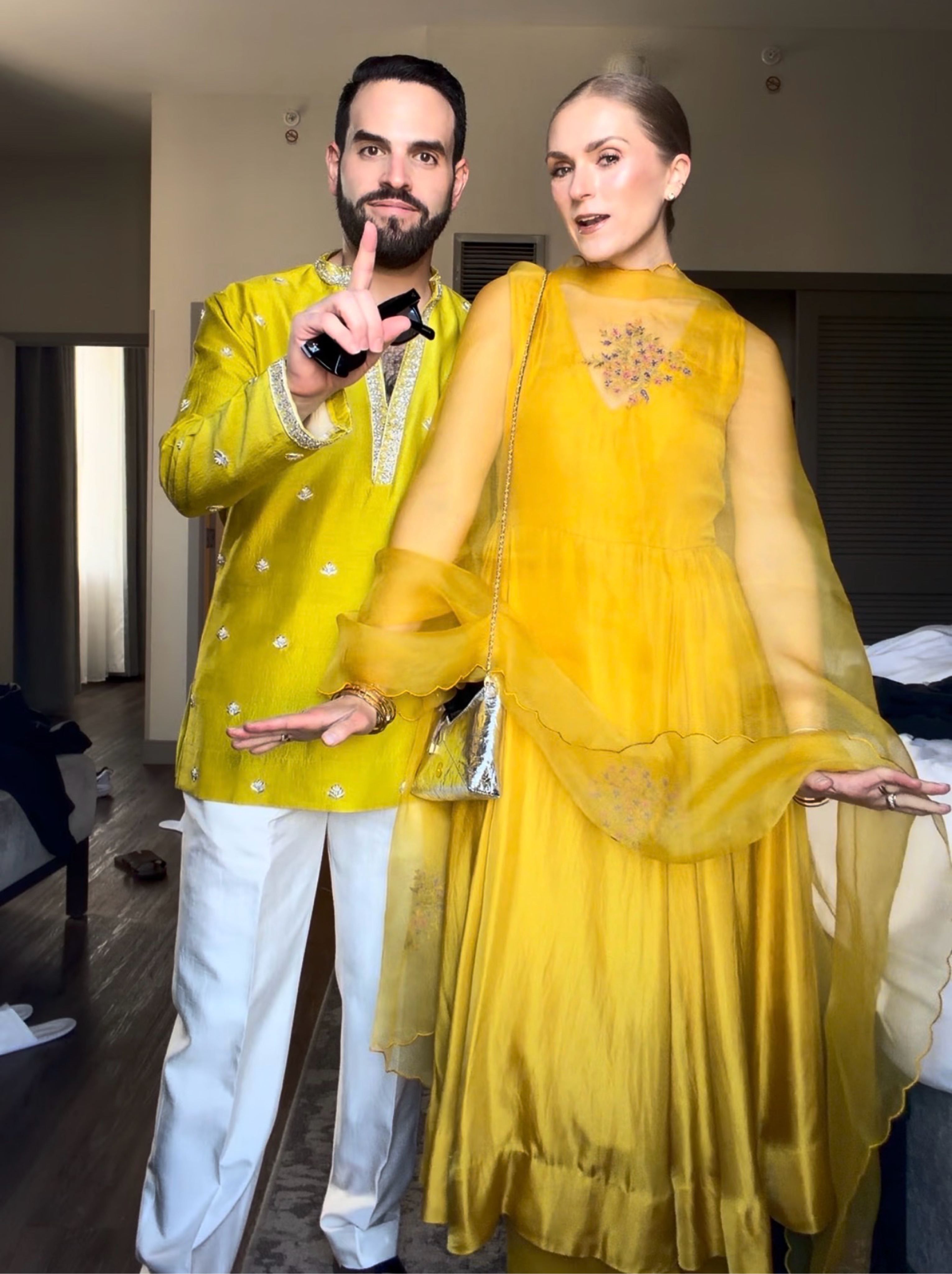 Rhua Organza Haldi Outfit!