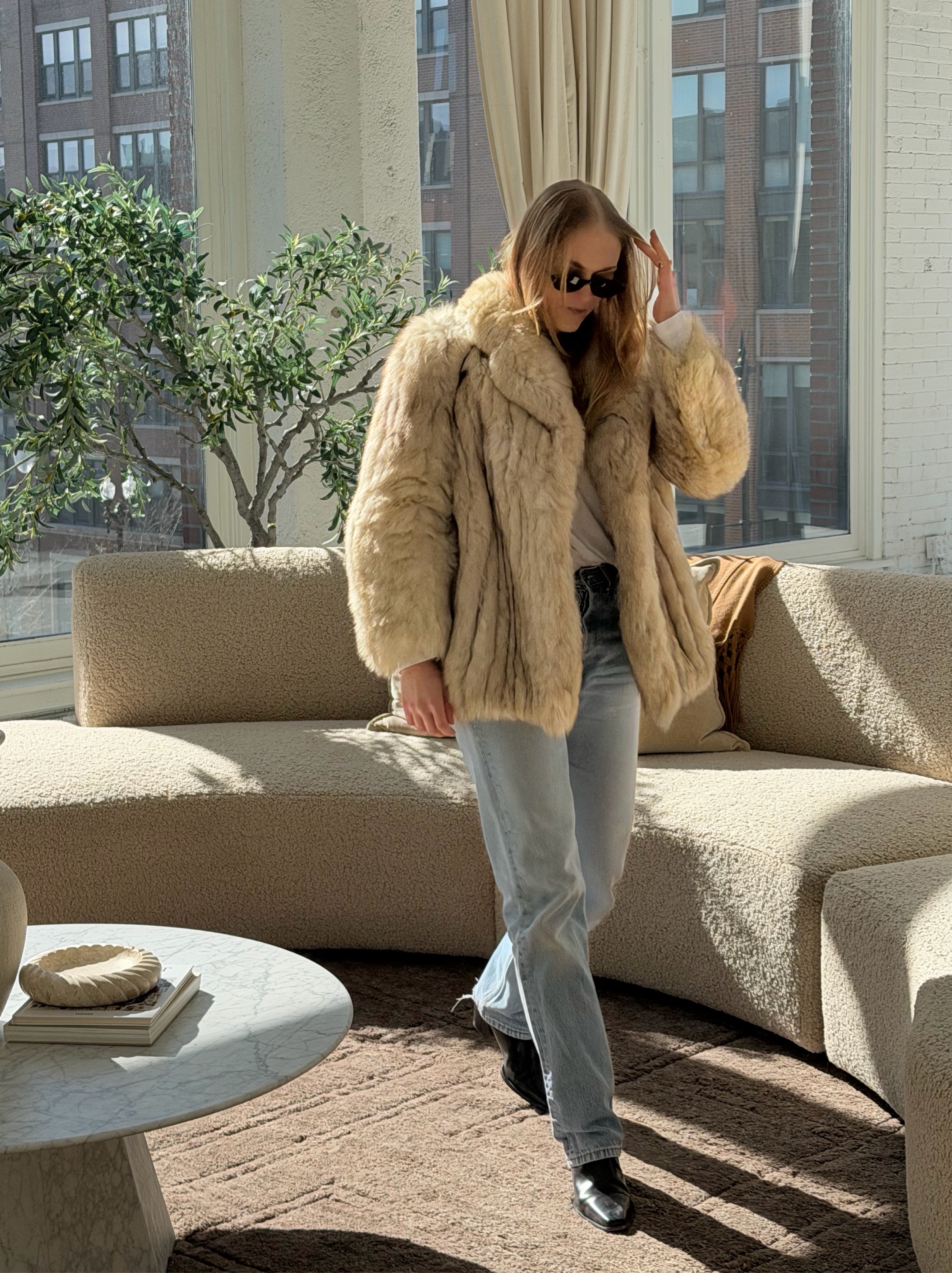 Vintage fox fur jacket