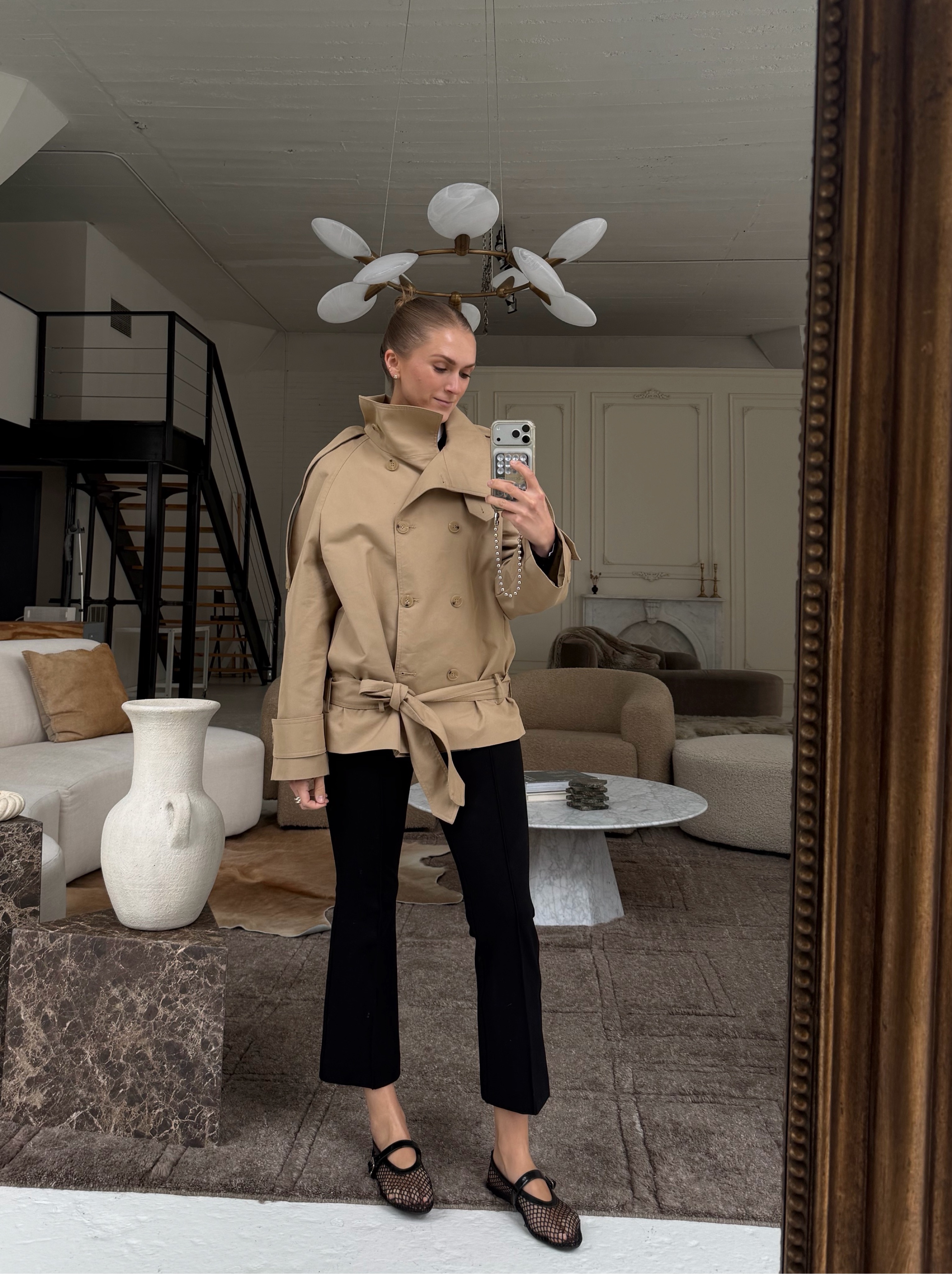Zara Funnel Neck Trench