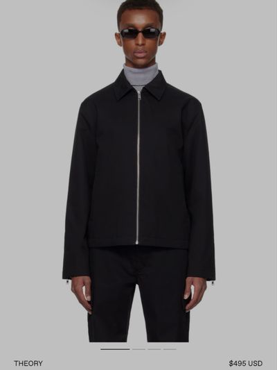 【極美品】 Theory セットアップ クリントン ウォッシャブル ブラック Theory black collard zip up jacket by Theory | Pickle