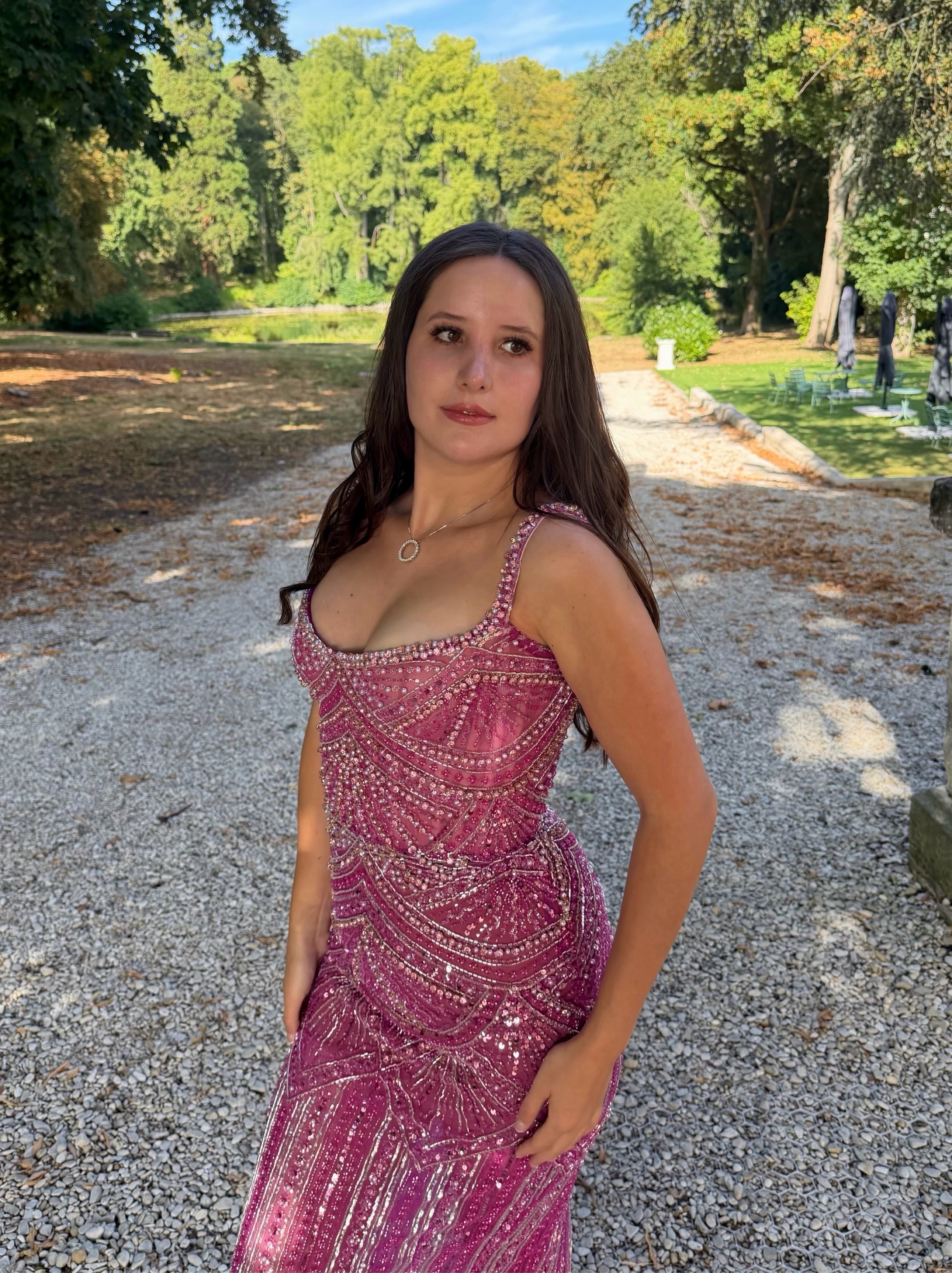 Albina Dyla Blush Gown