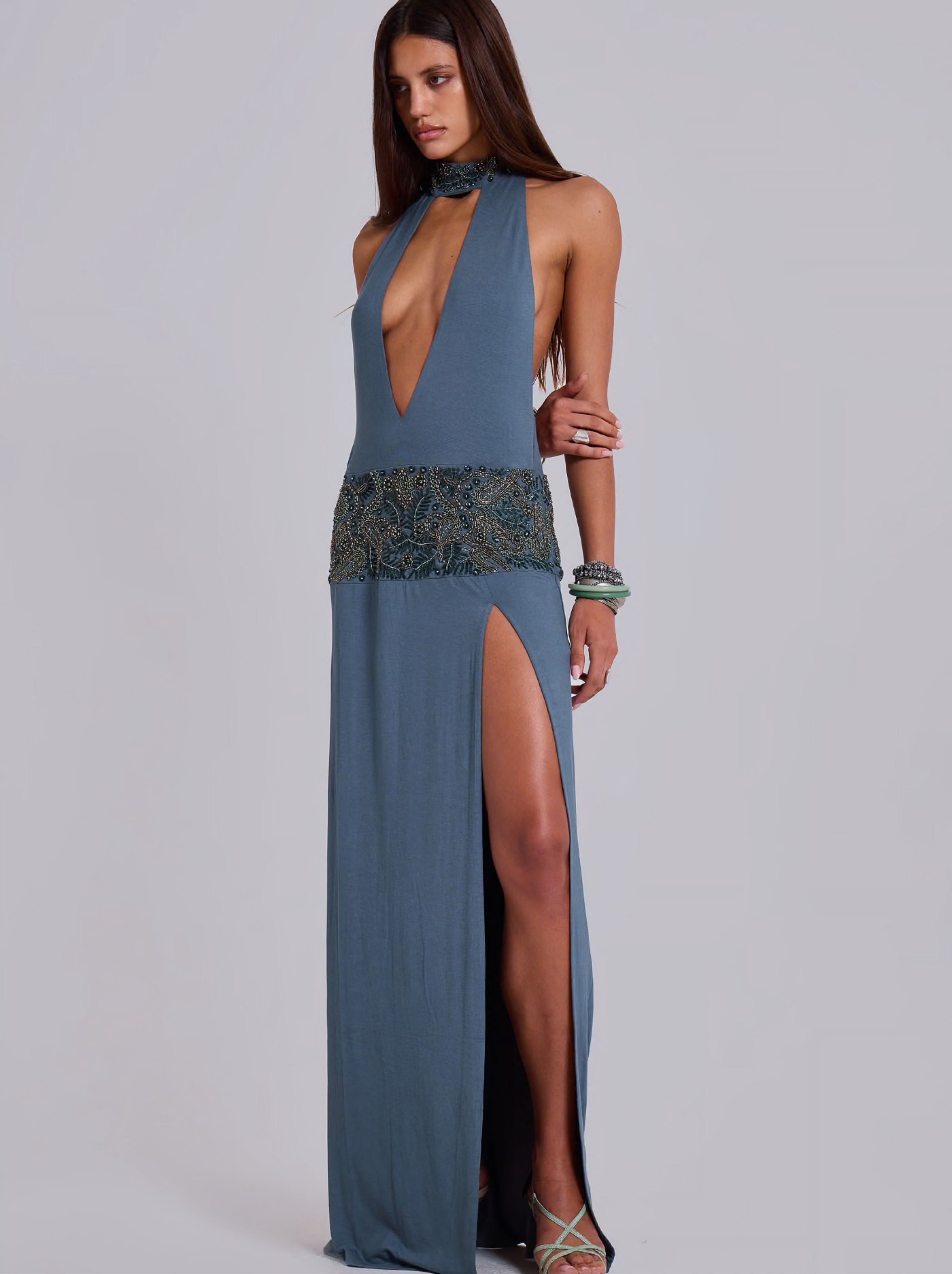 Odara Hand Beaded Maxi Dress