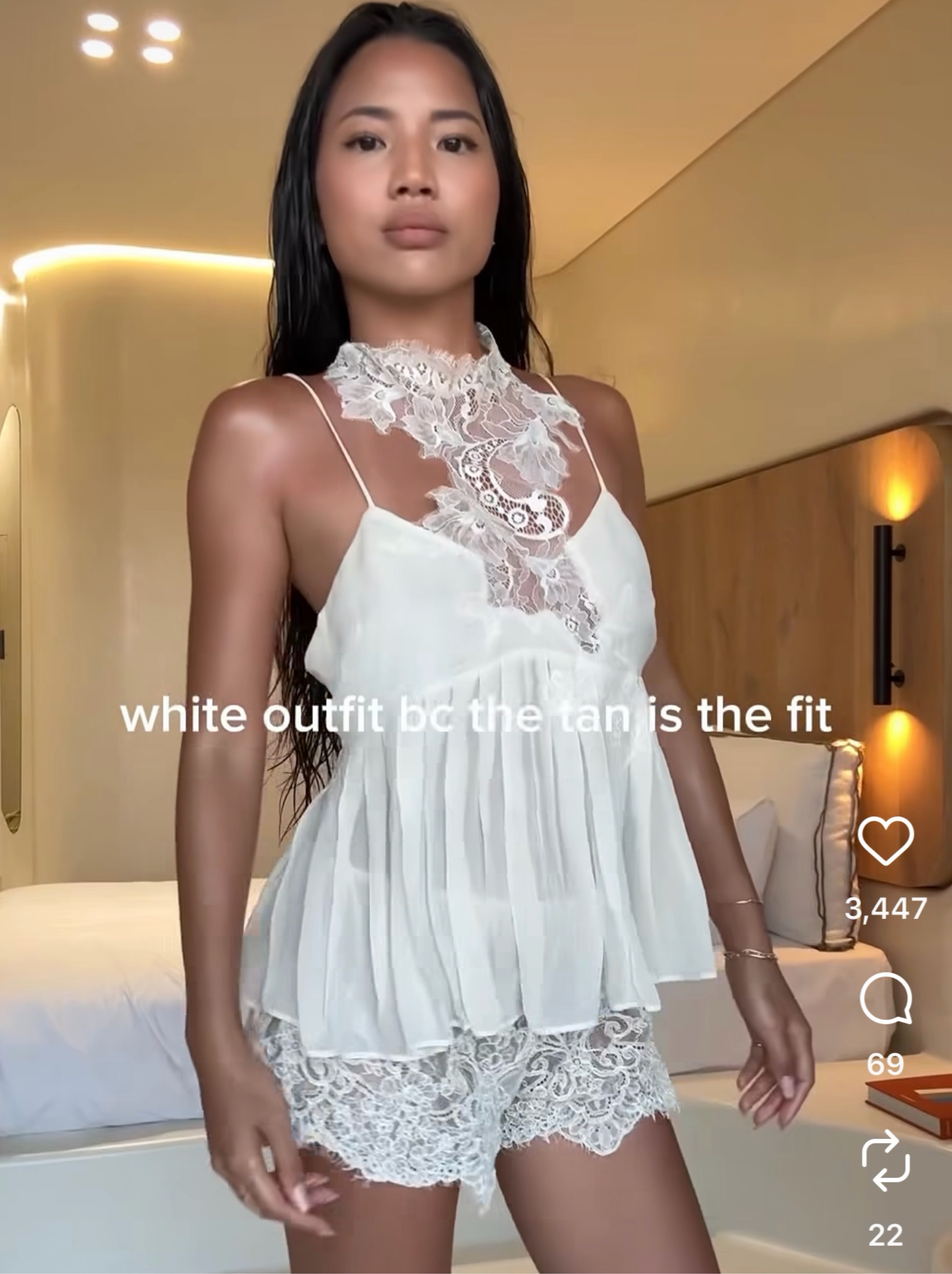 Zara Viral White Lace Set