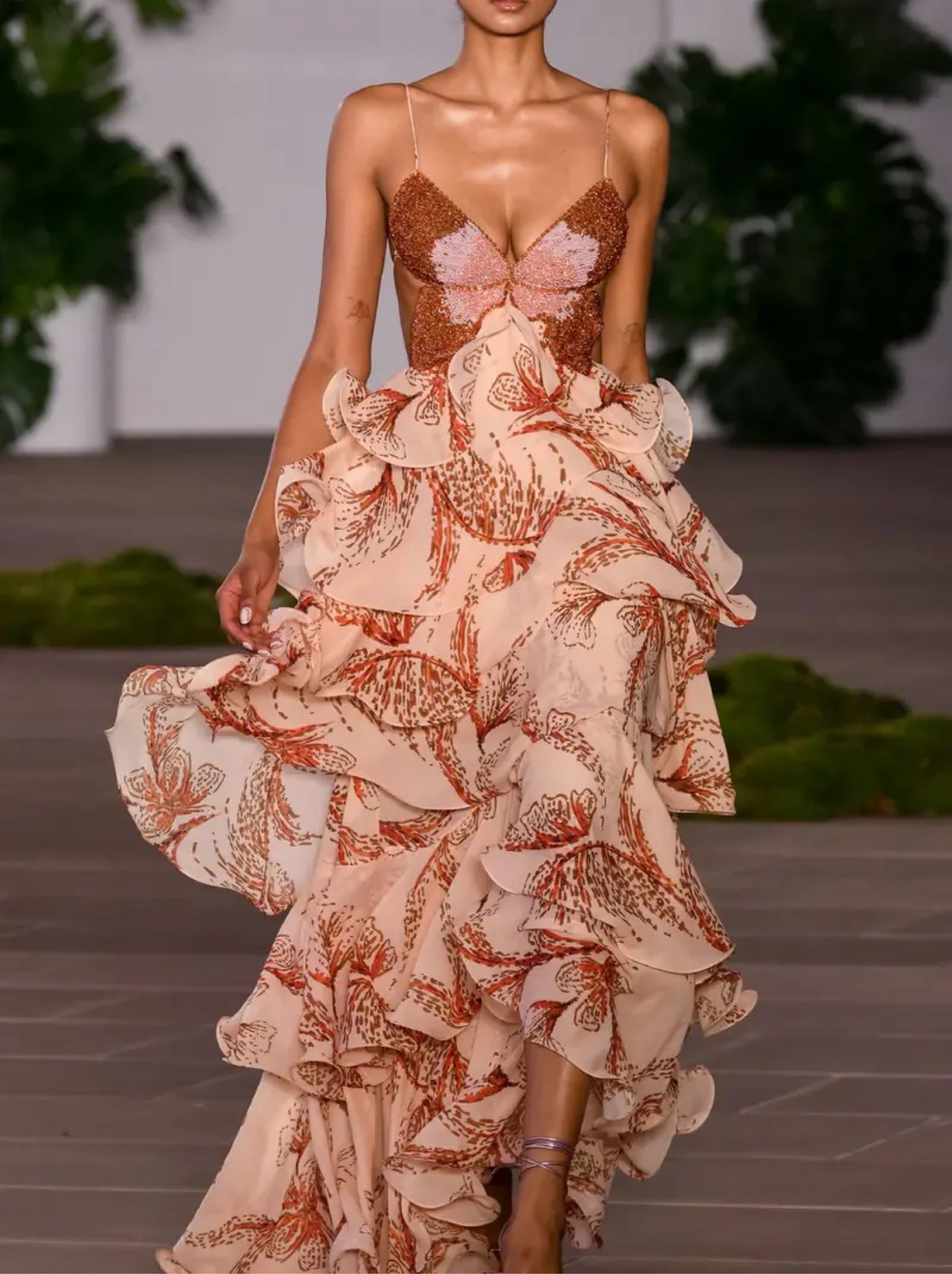 PatBo Sunset Butterfly Maxi Dress