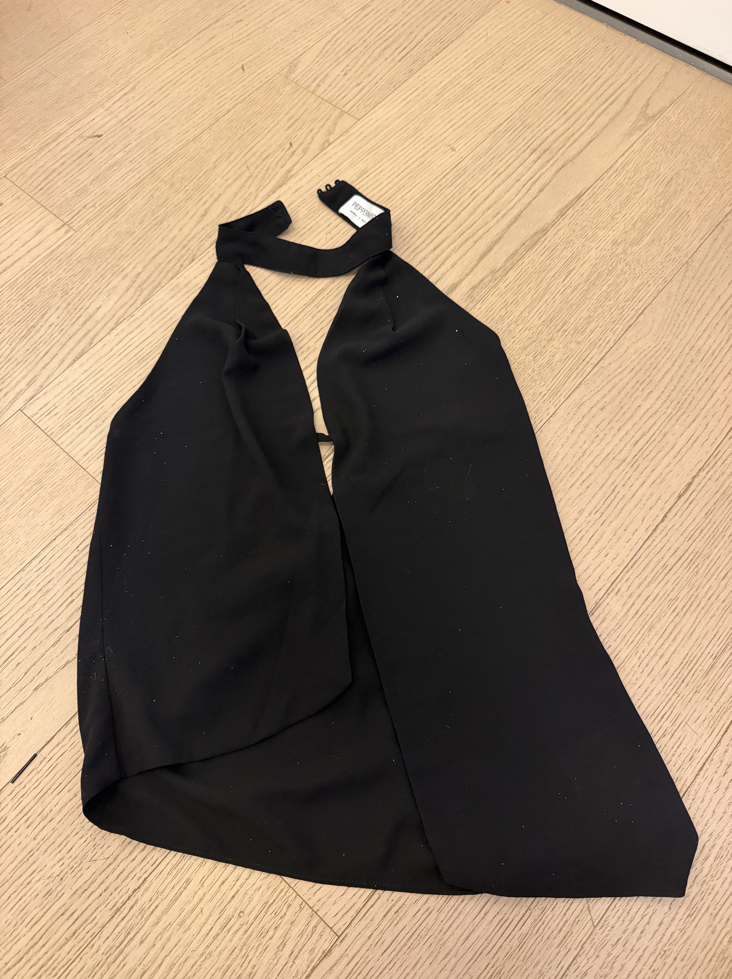Peppermayo Black Halter Hobo Bag