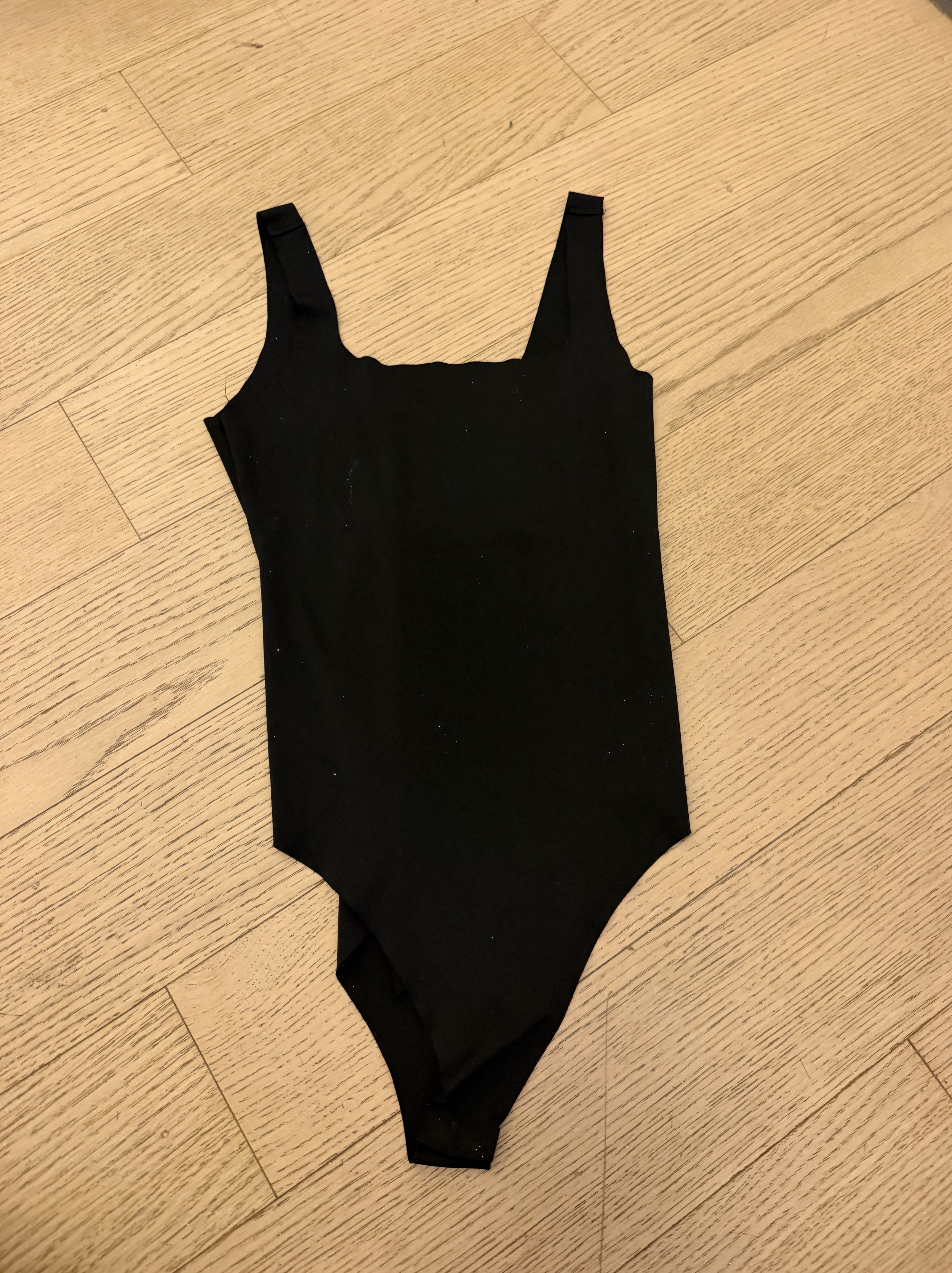 Zapa Black Ruched Bodysuit