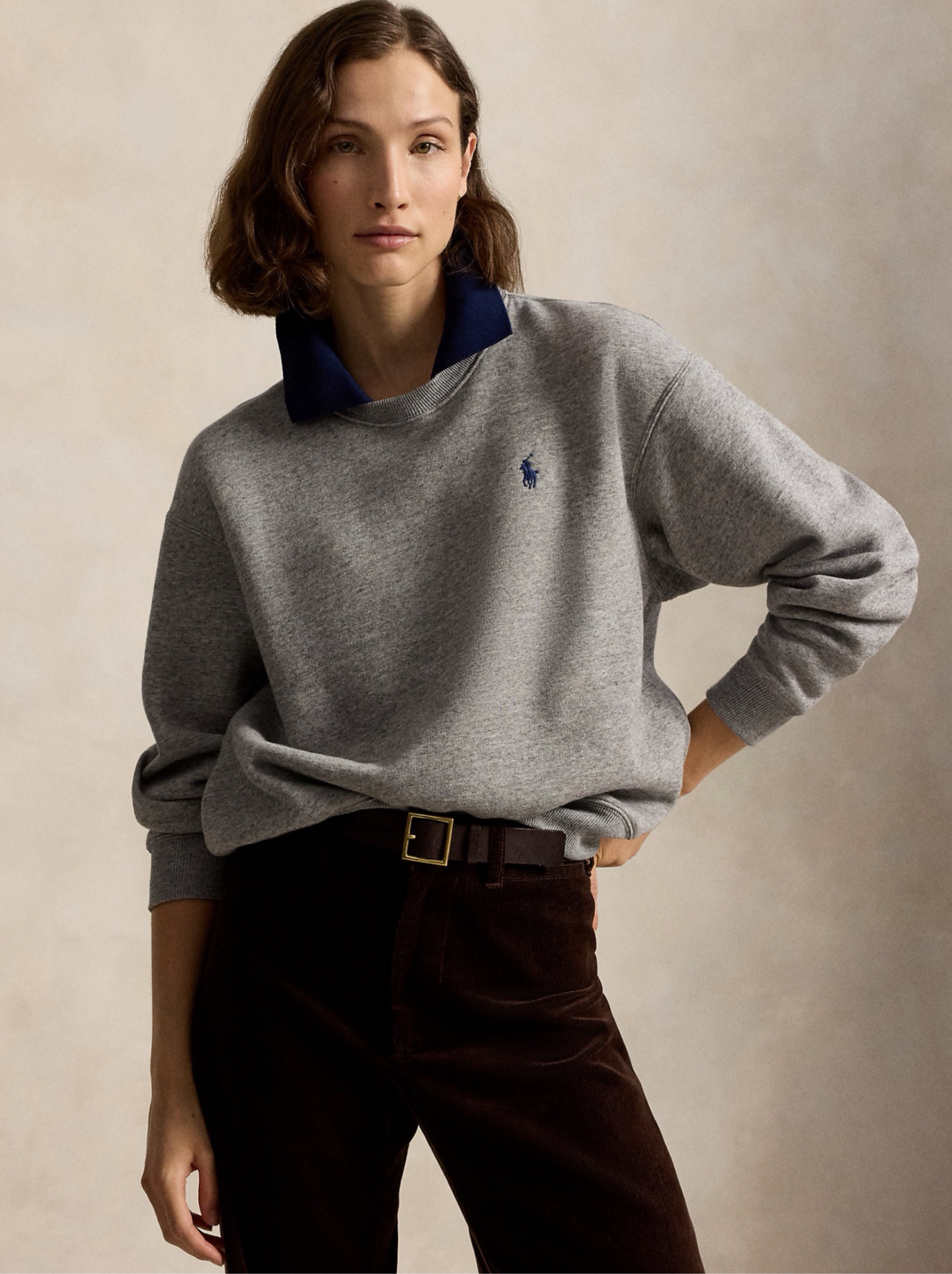 Polo Ralph Lauren Gray Collared Sweatshirt