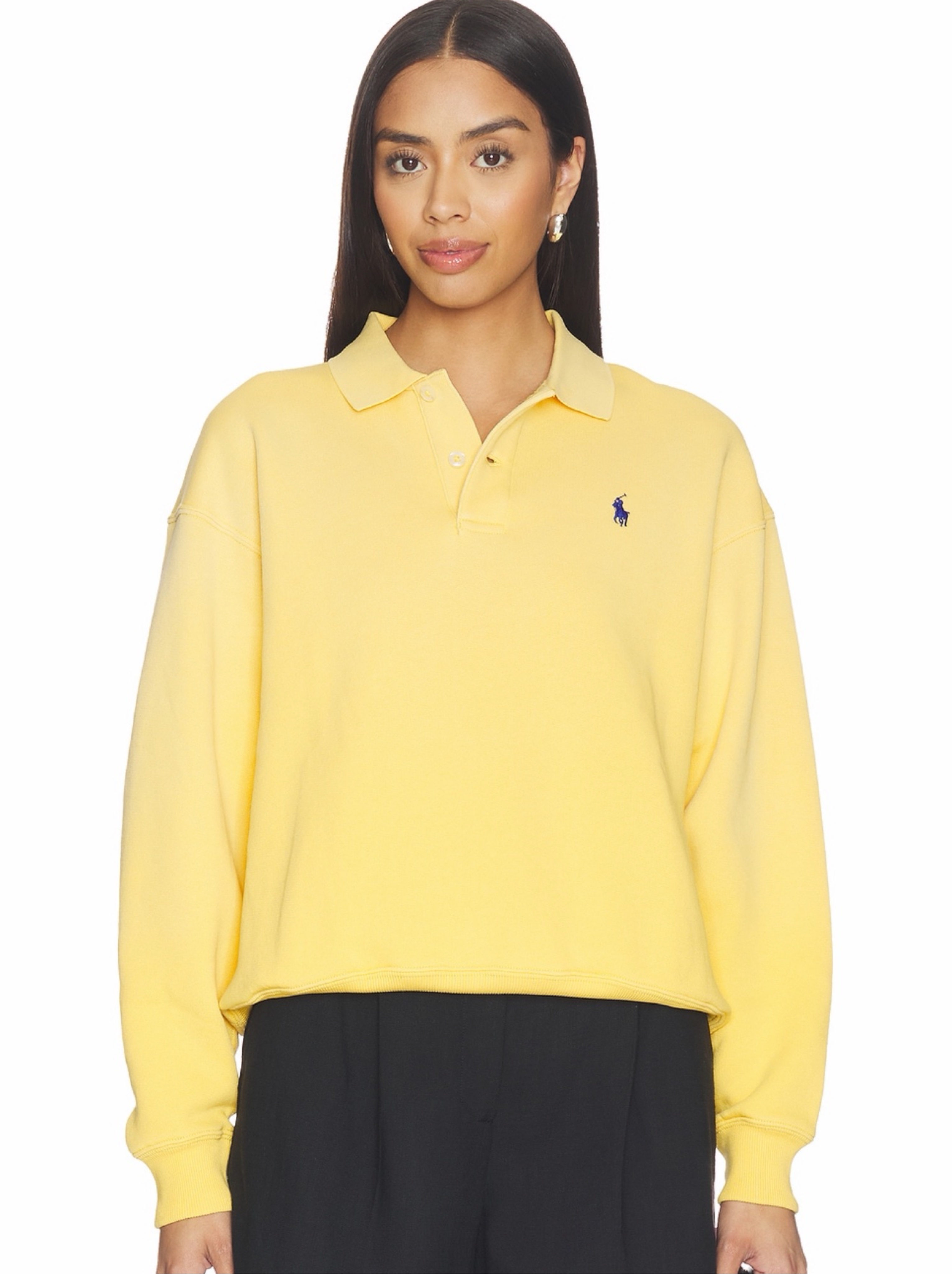 Polo Ralph Lauren Yellow Long-Sleeve Polo Sweatshirt