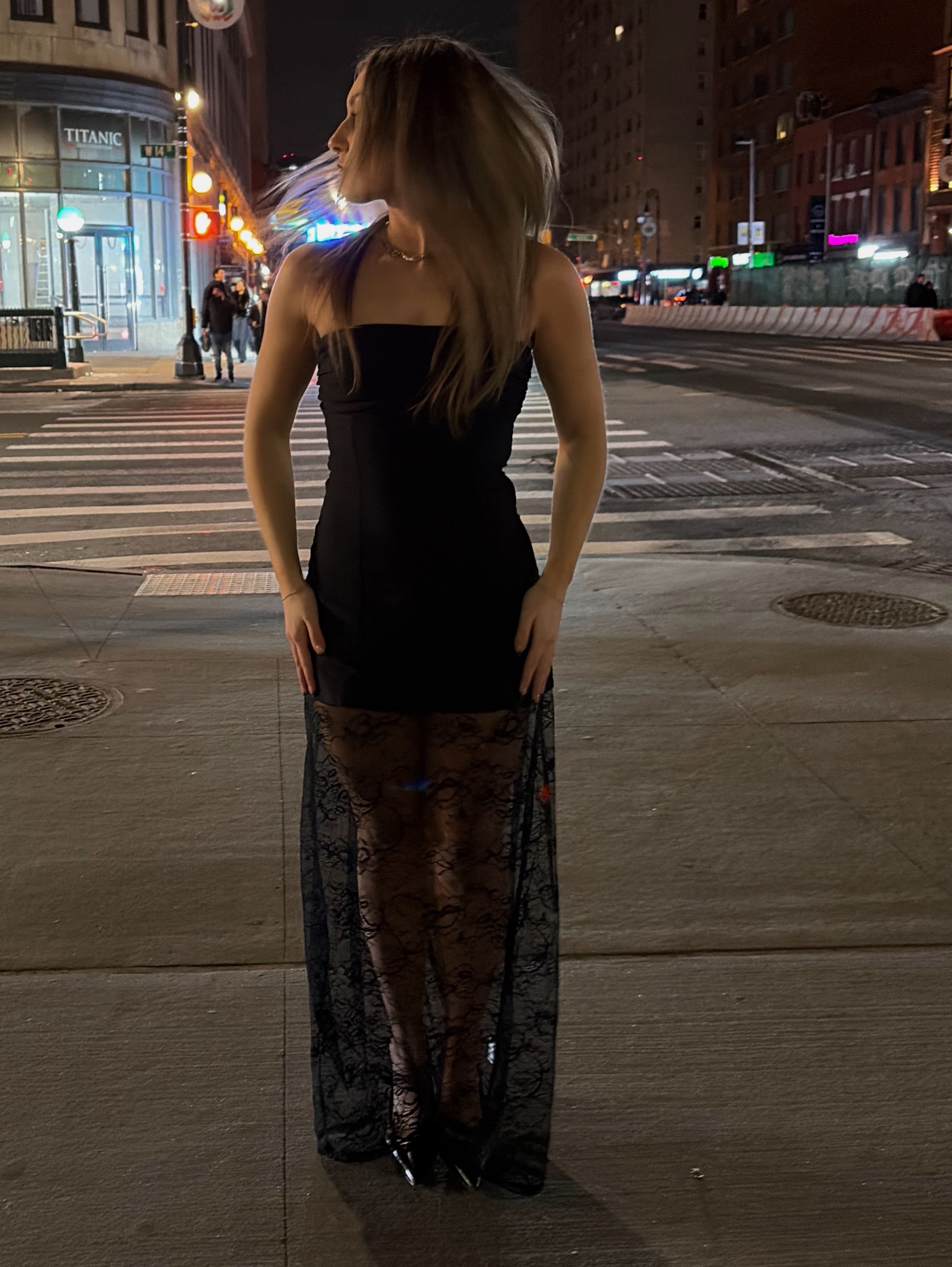 princess polly black dress long Princess Polly Fadyen satin lace cup open strap detail back detail maxi dress in black