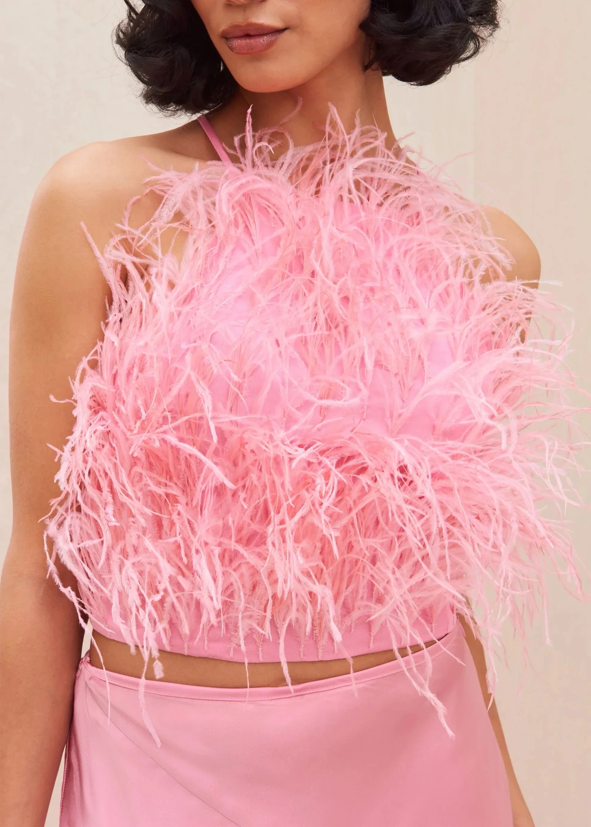 Cult Gaia Joey Feather Top