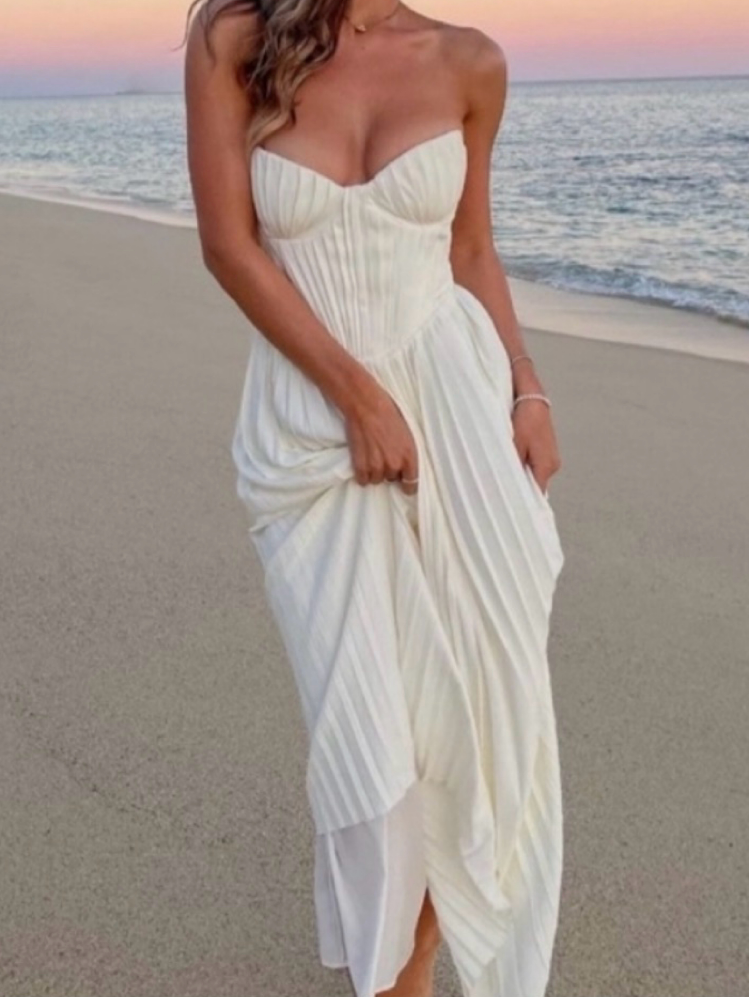 cream jersey dress ELENAREVA CAPE 91% Cotton Vested Corset Top Corset Wedding Color:Jabe