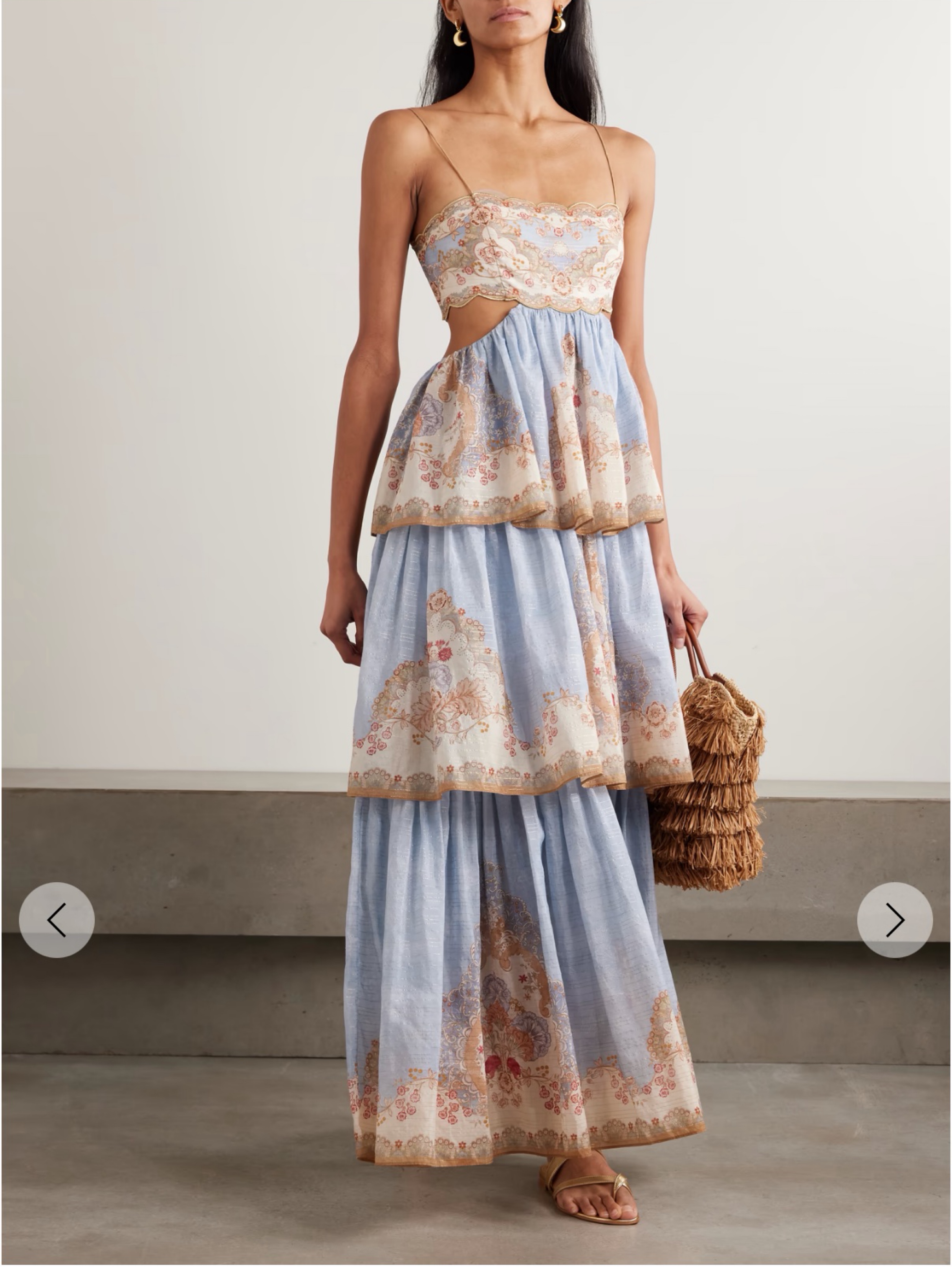 maxi dress zimmermann Lulu Frill Hem Yellow Cotton Muslin Batik Print Size 1 S The Patience Maxi Dress in Cornflower Floral from our Resort Swim 2026 Collection Zimmermann Daylight Tiered Maxi Dress