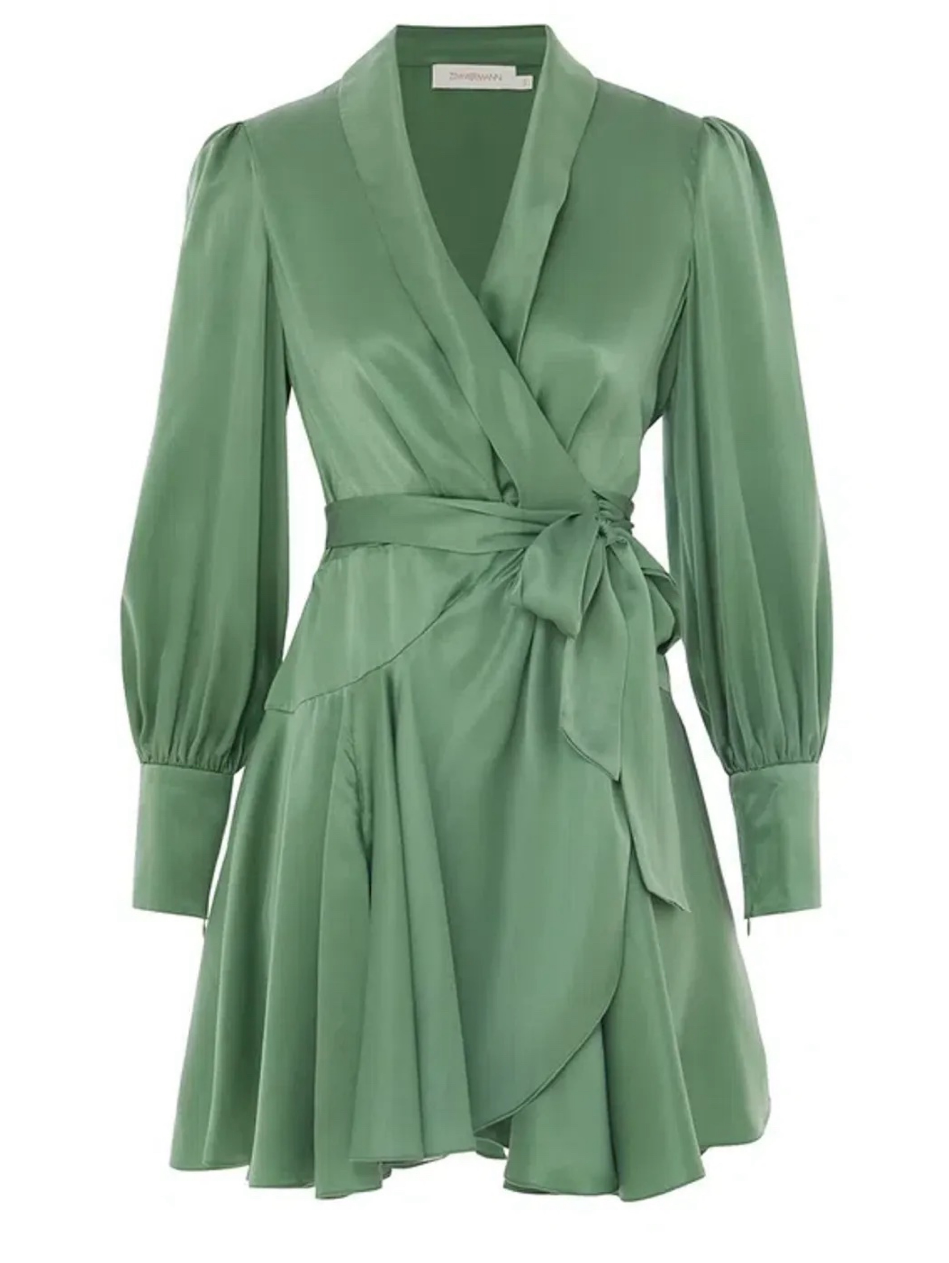 Zimmerman green silk mini dress