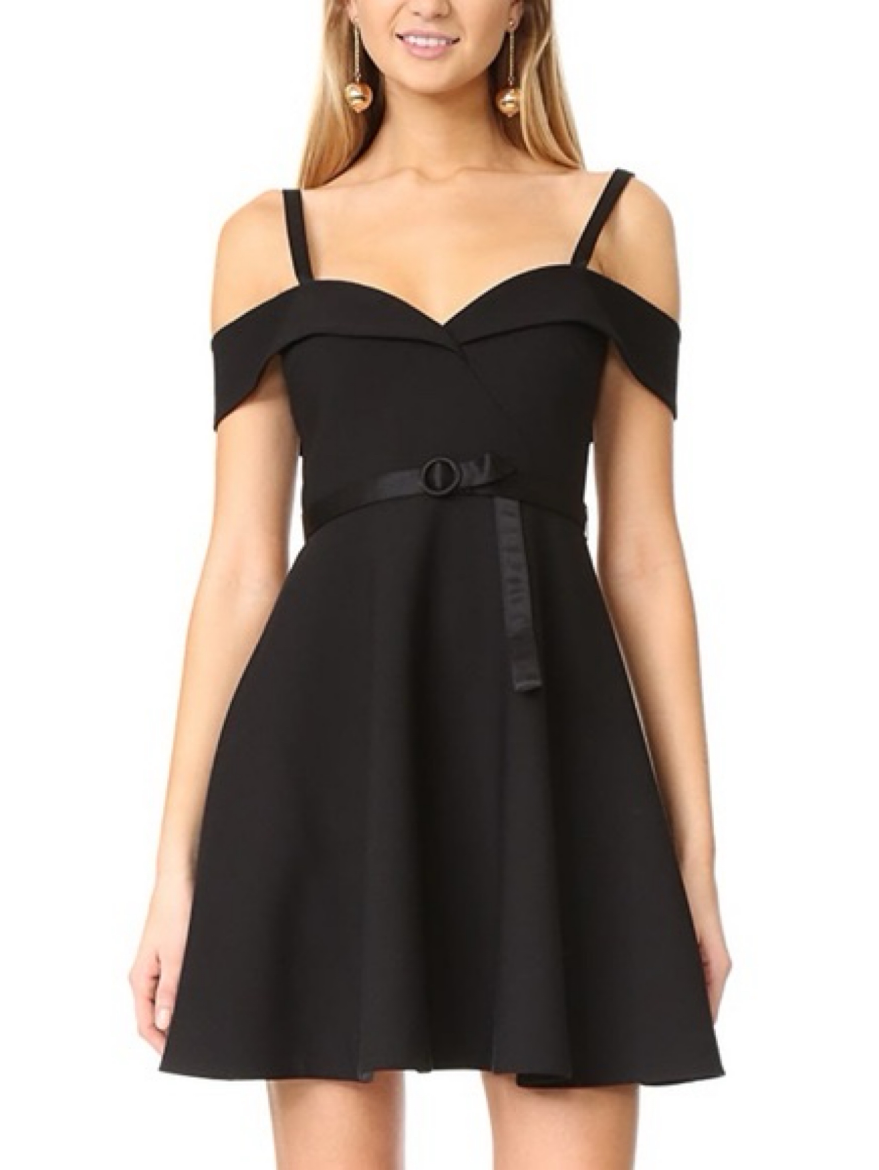 Cinq à Sept Black Cold Shoulder Dress