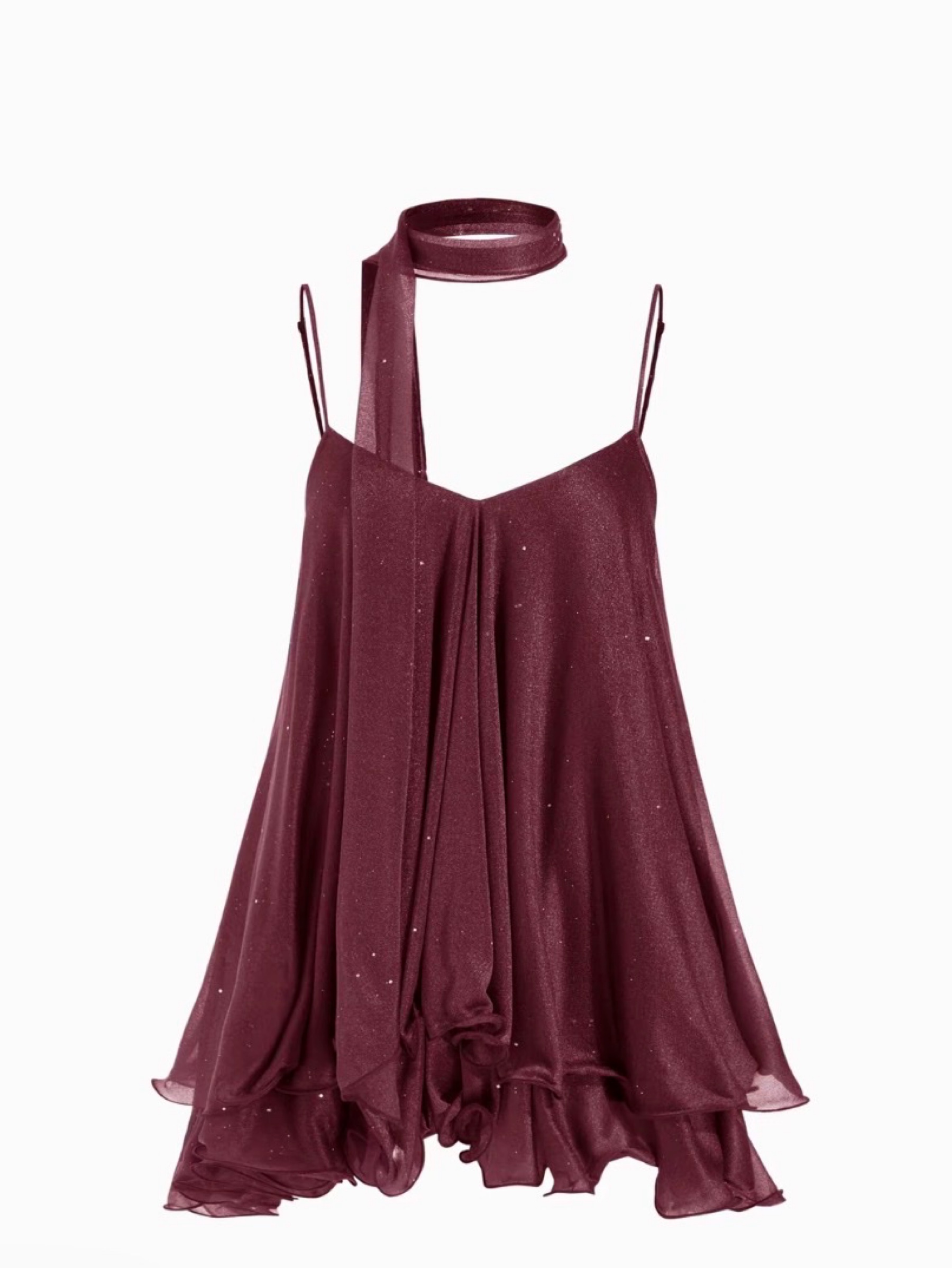 cider glitter dress Ruffled Hem Tulle Mini by maxi-dress