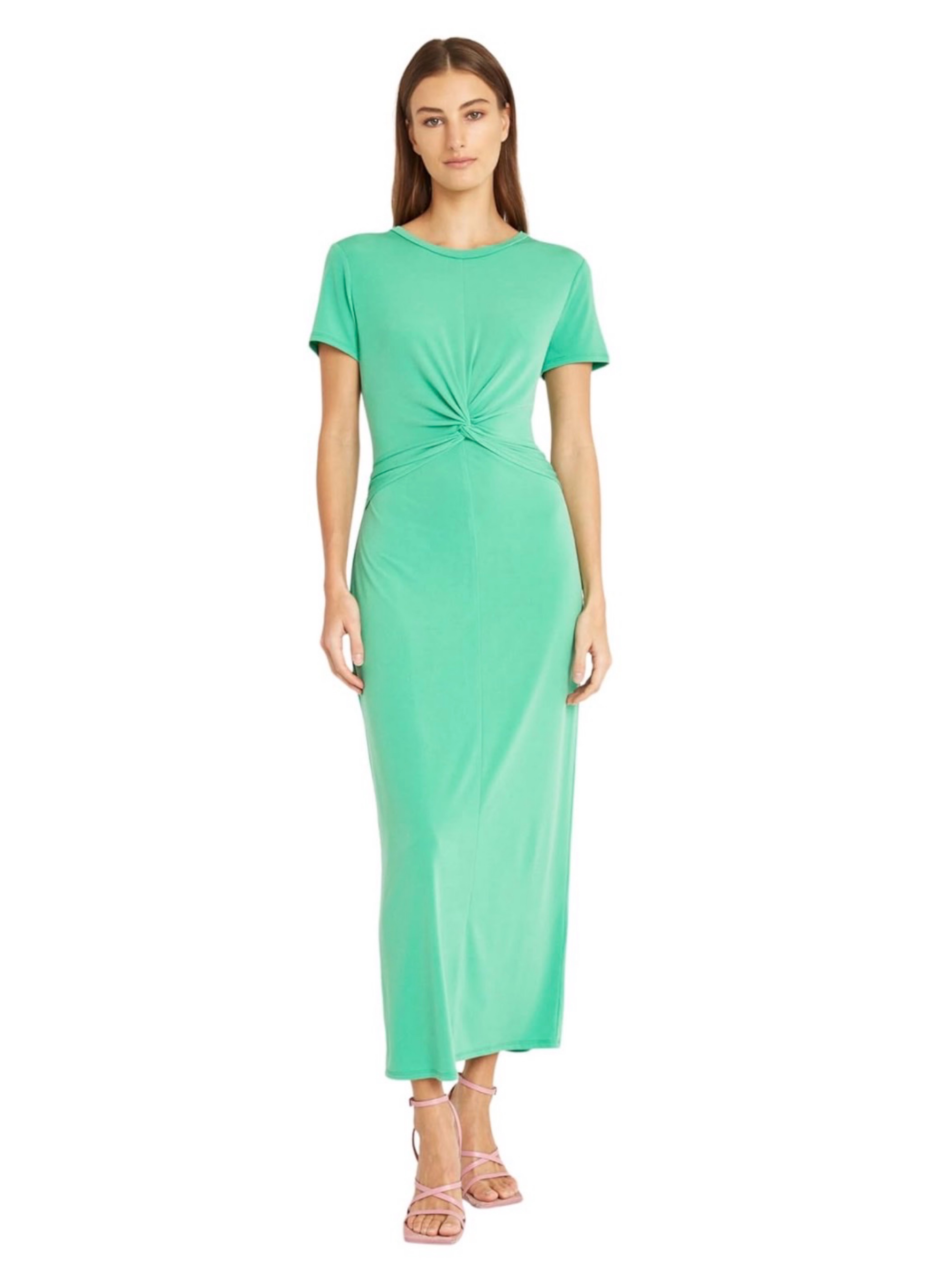 donna morgan dress green Donna Morgan Green Sequin Ruched Long Sleeve Dress