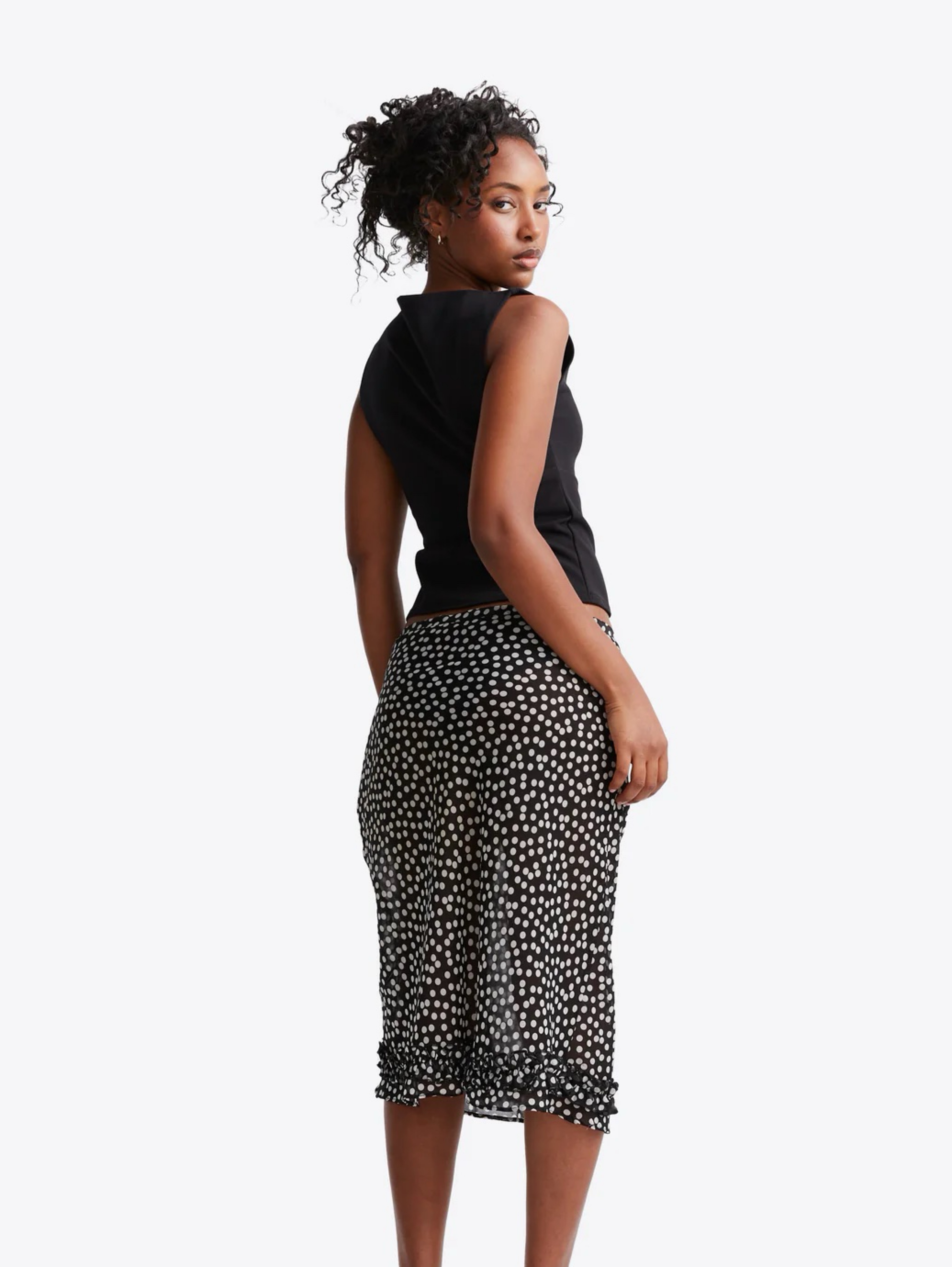 Susamusa Polka Dot Meadow Skirt by Susamusa - Pickle