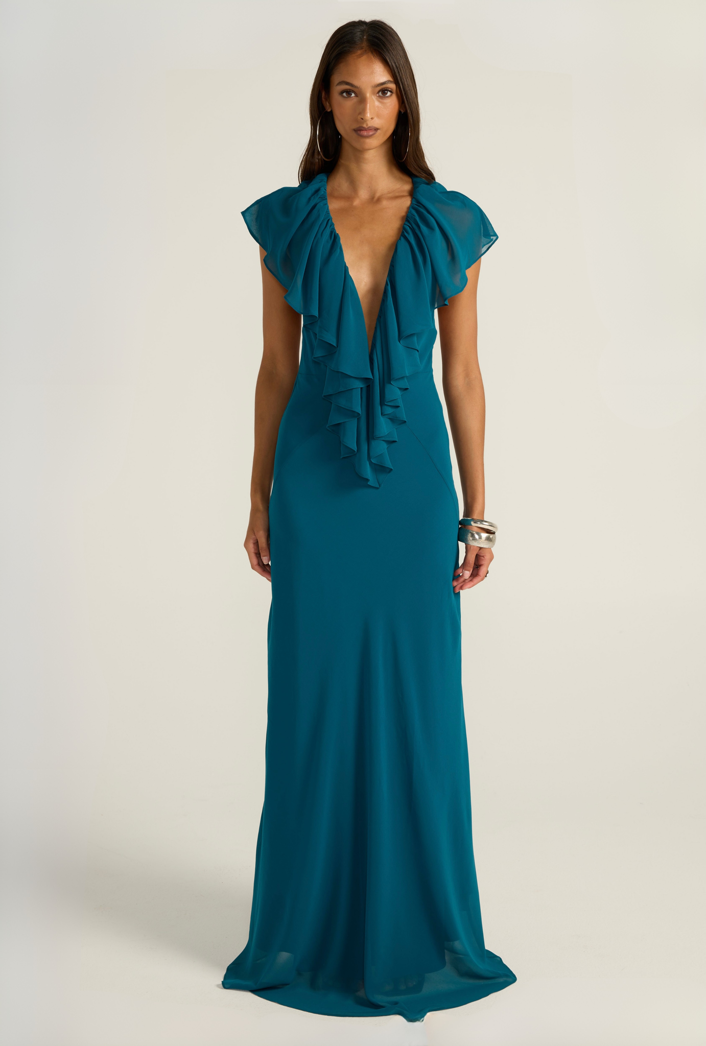 Ance Gria Teal Clover Gown