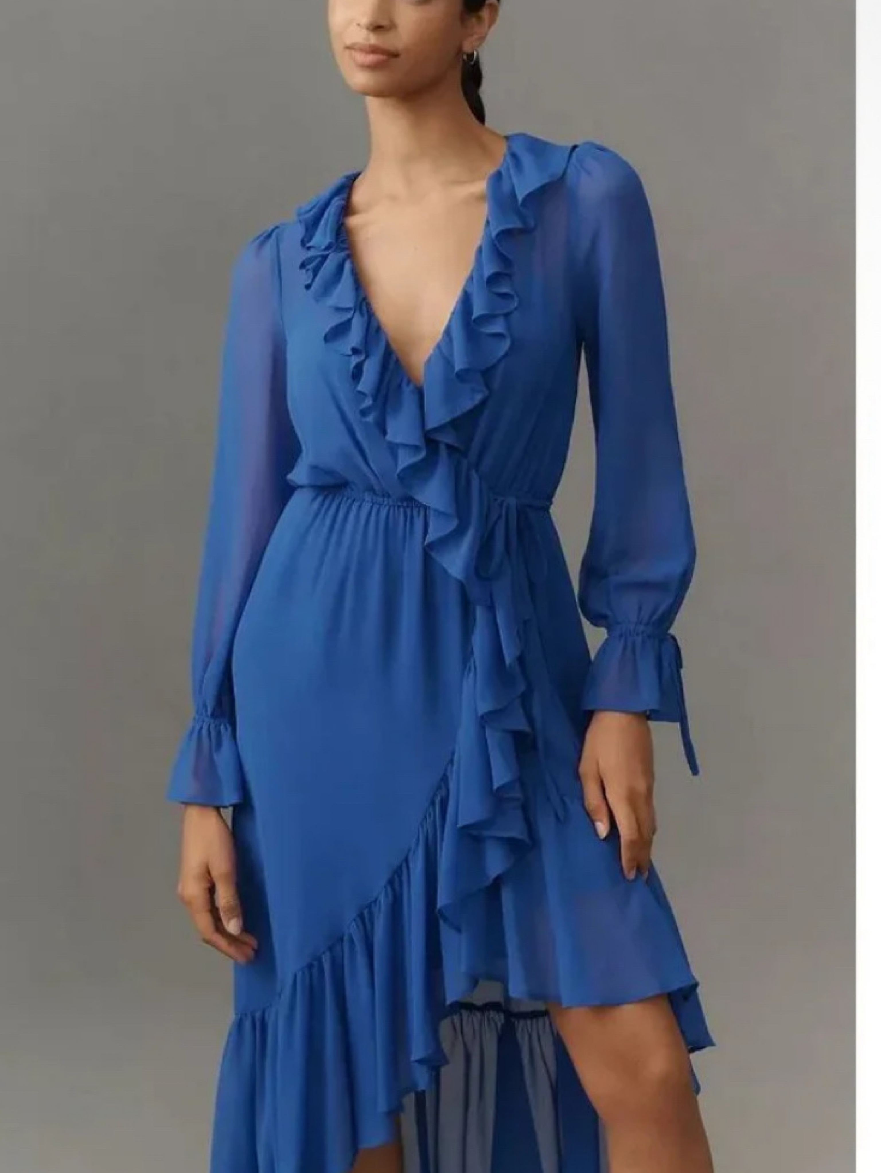 plus size mother of the bride dresses casual Cicinia Ink Blue Dress With Sleeves Long Chiffon A-line Ankle Length Shawl Collar Color:C3 LIVE 07/28/2026 LM Dresses | Sequin Dresses while graceful cape sleeves