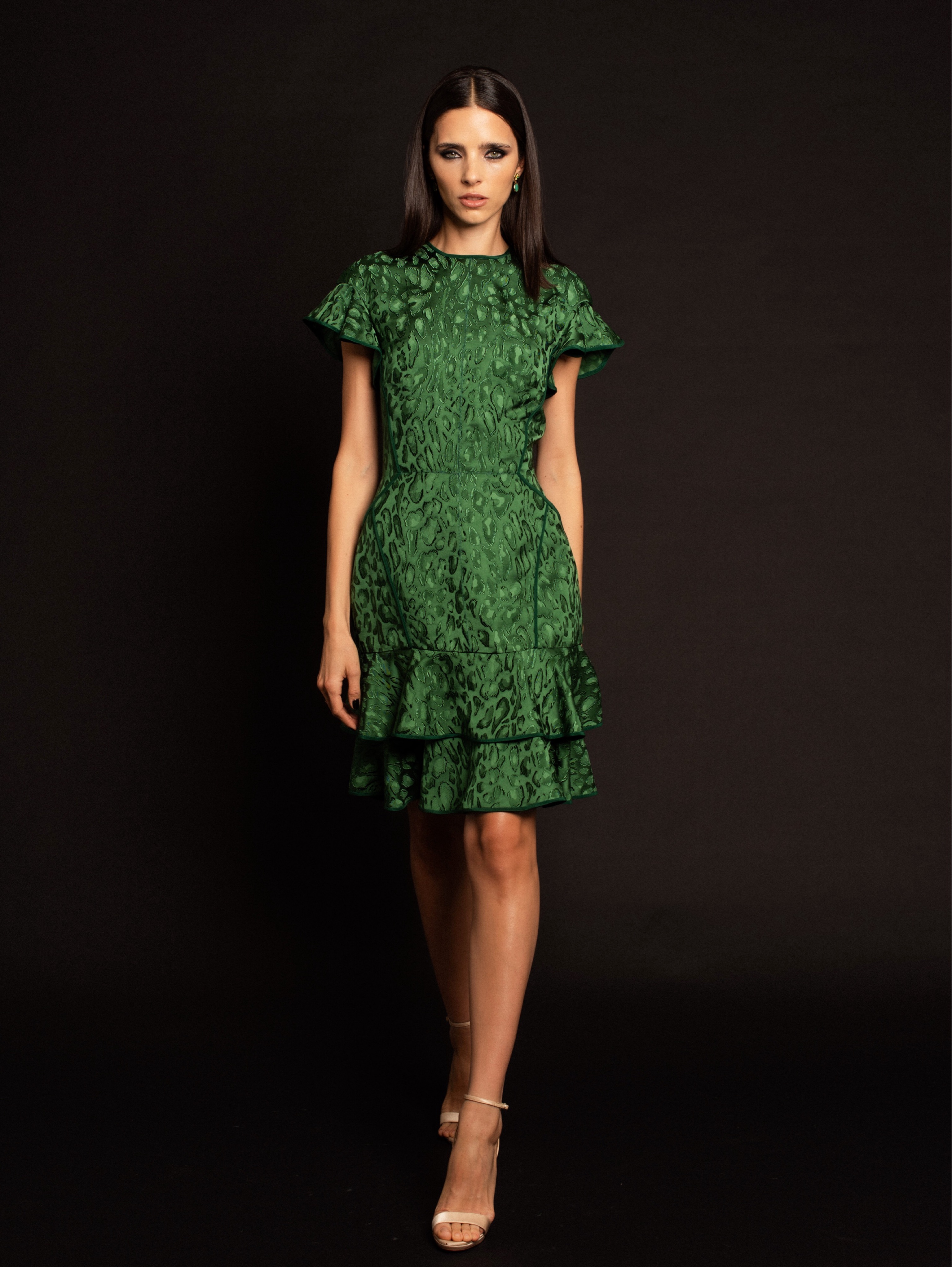 J. Mendel Emerald Green Cocktail Dress